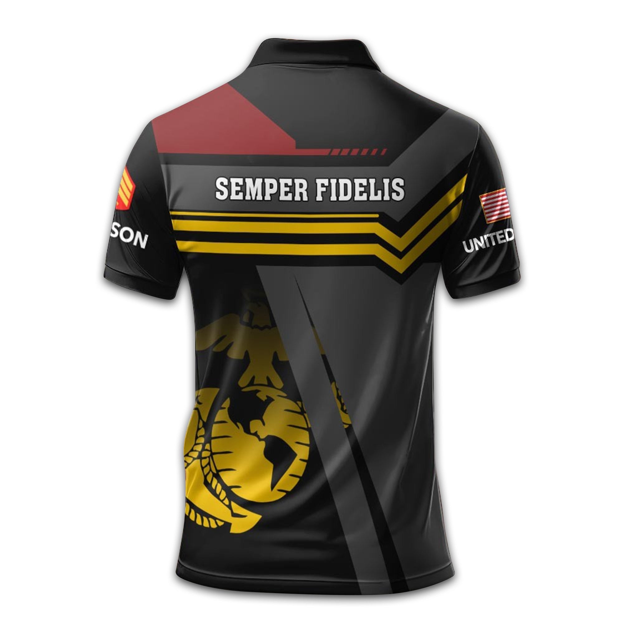 Premium Custom USMC Polo Shirt VPVC212803, Gifts For Marine Veteran, Best Gifts On Father's Day, Armed Forces Day, Independence Day, Veterans Day.