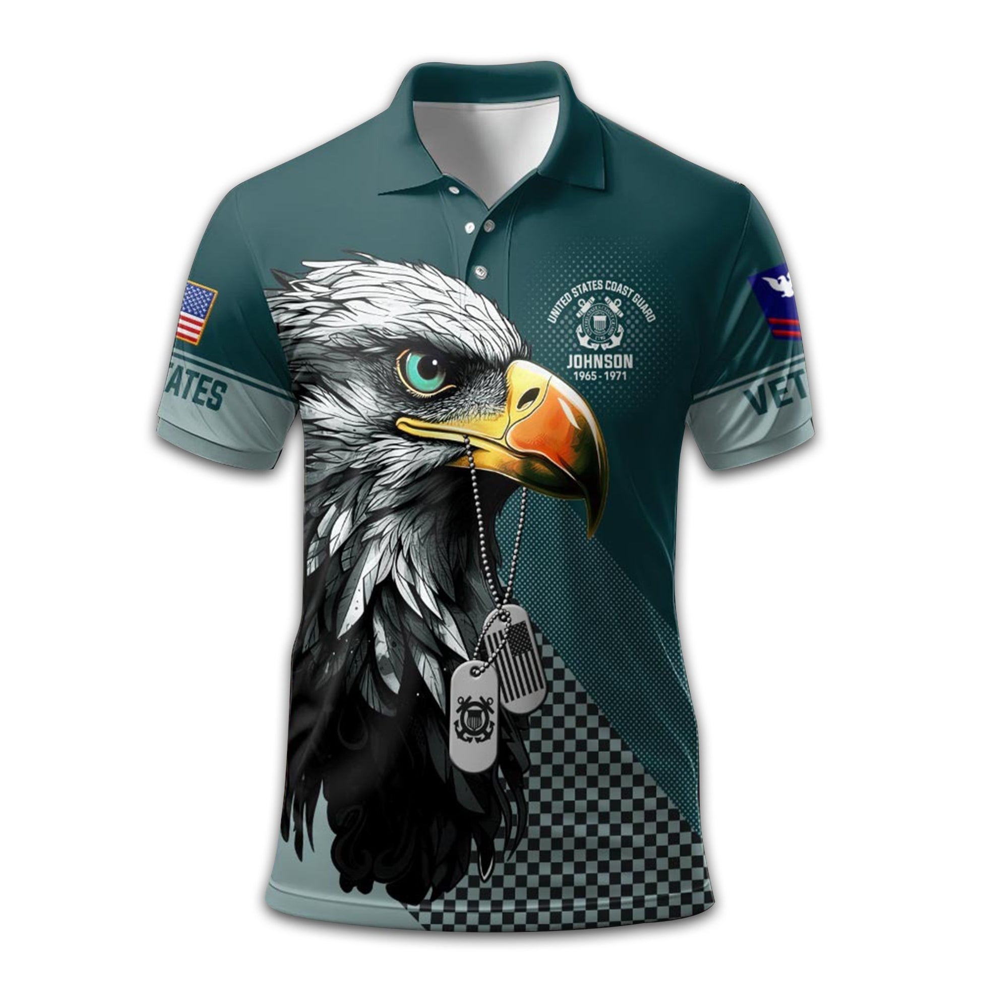 Unique Custom Name, Rank USCG Polo Shirt VPVC212810, Gifts For Coast Guard Veteran, Gifts For Dad, For Husband, Best Gifts On Father's Day, Independence Day, Veterans Day.