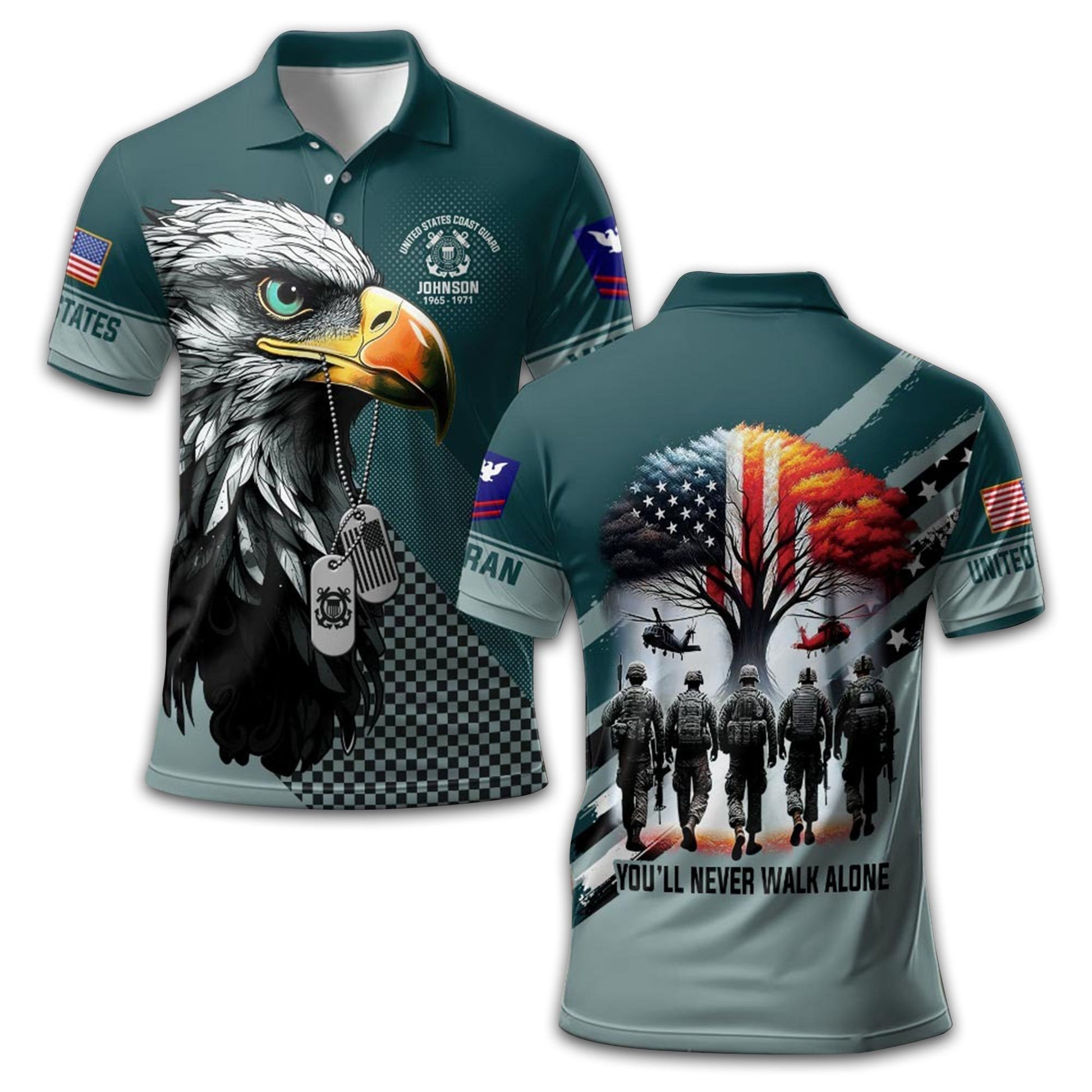 Unique Custom Name, Rank USCG Polo Shirt VPVC212810, Gifts For Coast Guard Veteran, Gifts For Dad, For Husband, Best Gifts On Father's Day, Independence Day, Veterans Day.