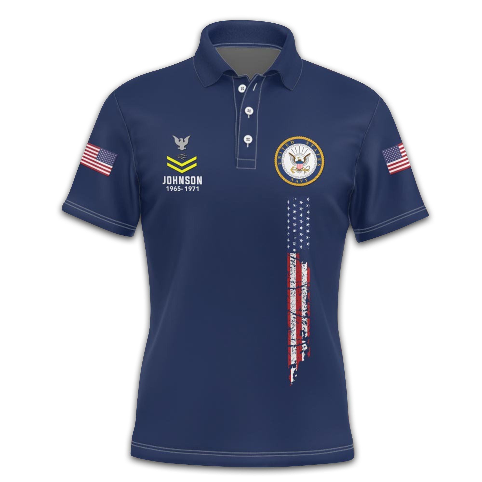 Premium Custom US Navy Polo Shirt VPVC212907, Gifts For Navy Veteran, Gifts For Dad, For Husband, Best Gifts On Father's Day, Armed Forces Day, Independence Day, Veterans Day.