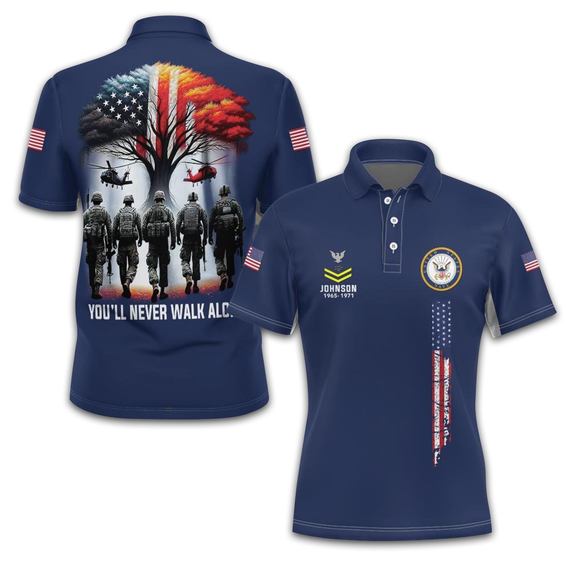 Premium Custom US Navy Polo Shirt VPVC212907, Gifts For Navy Veteran, Gifts For Dad, For Husband, Best Gifts On Father's Day, Armed Forces Day, Independence Day, Veterans Day.