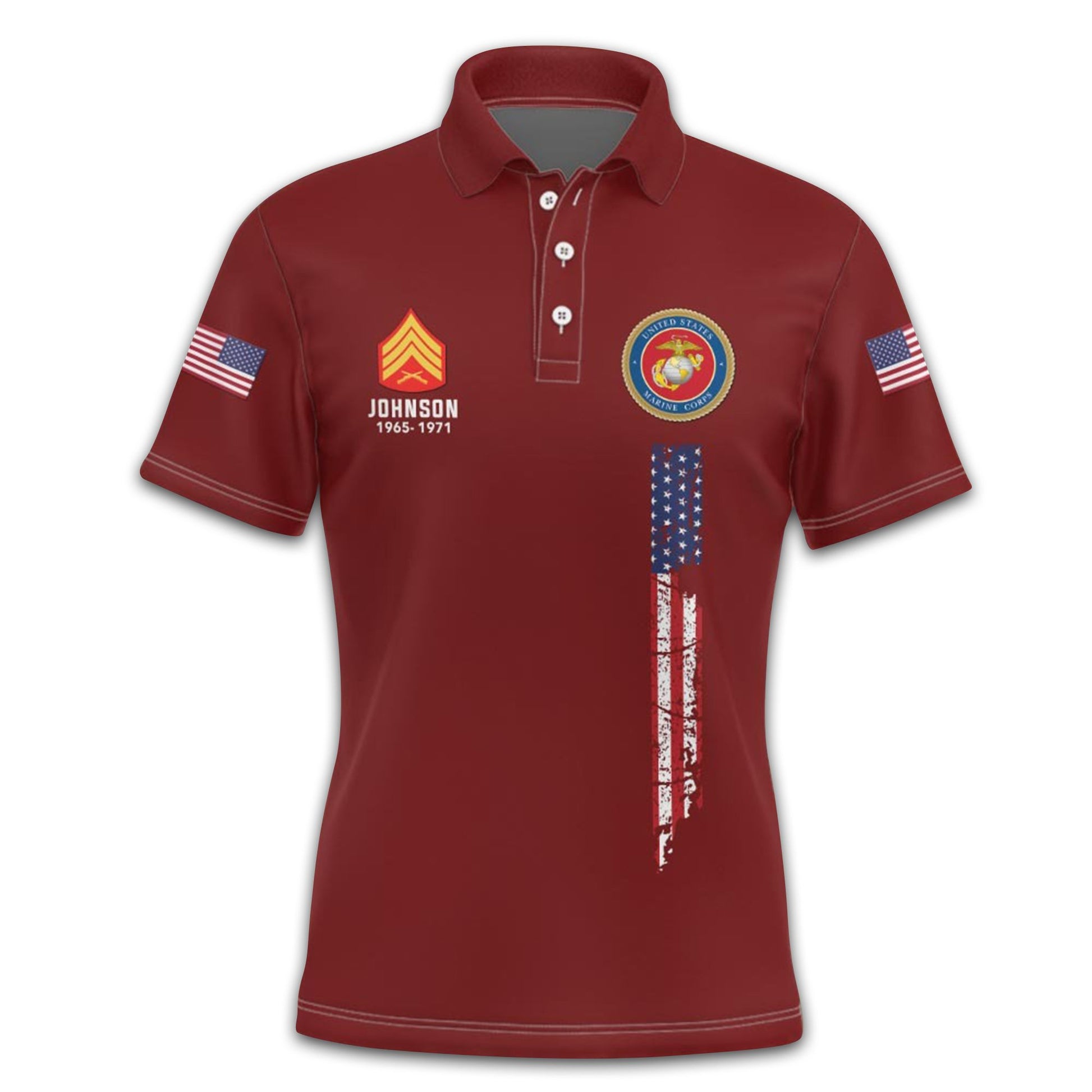 Premium Custom USMC Polo Shirt VPVC212908, Gifts For Marine Veteran, Gifts For Dad, For Husband, Best Gifts On Father's Day, Armed Forces Day, Independence Day, Veterans Day.