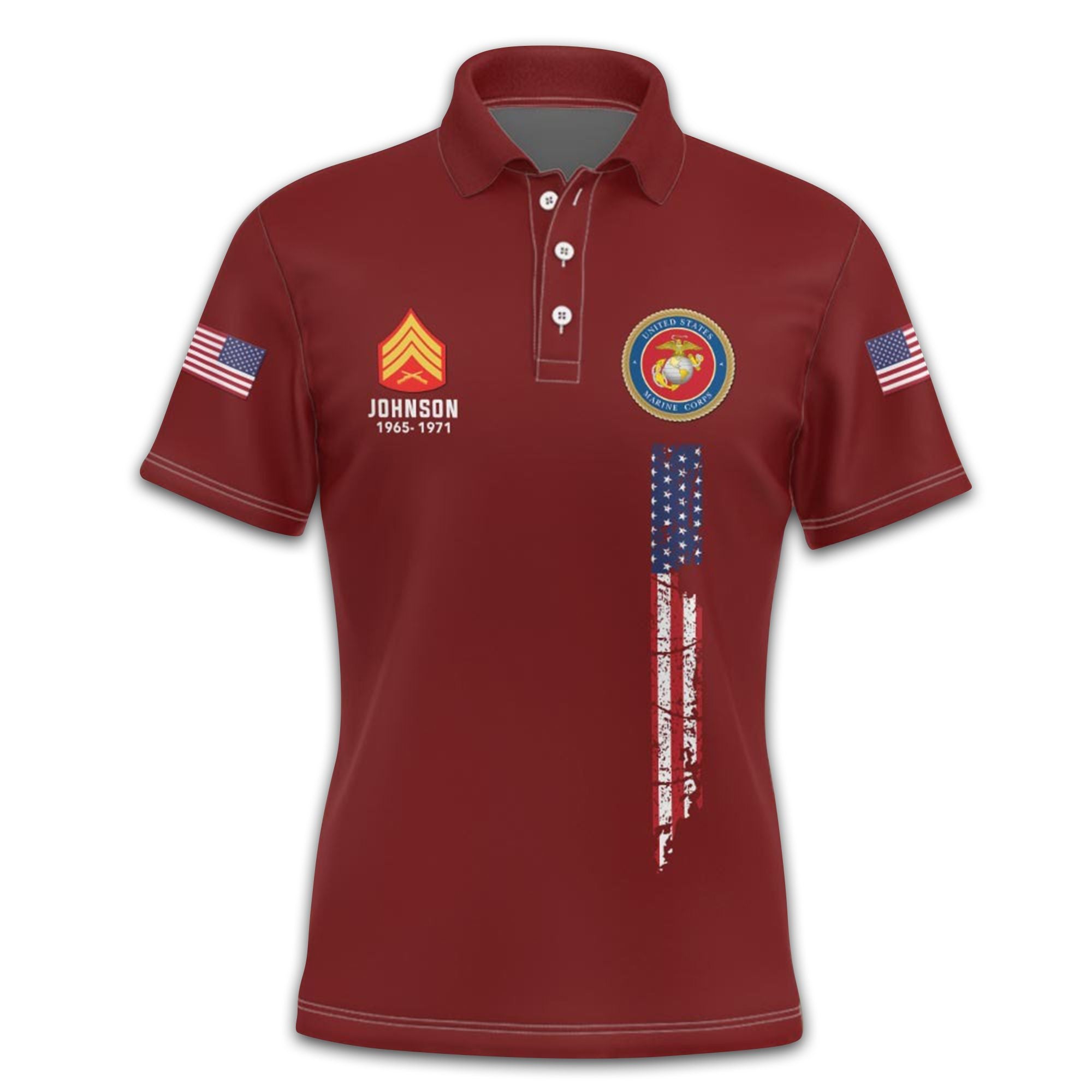 Premium Custom USMC Polo Shirt VPVC212908, Gifts For Marine Veteran, Gifts For Dad, For Husband, Best Gifts On Father's Day, Armed Forces Day, Independence Day, Veterans Day.