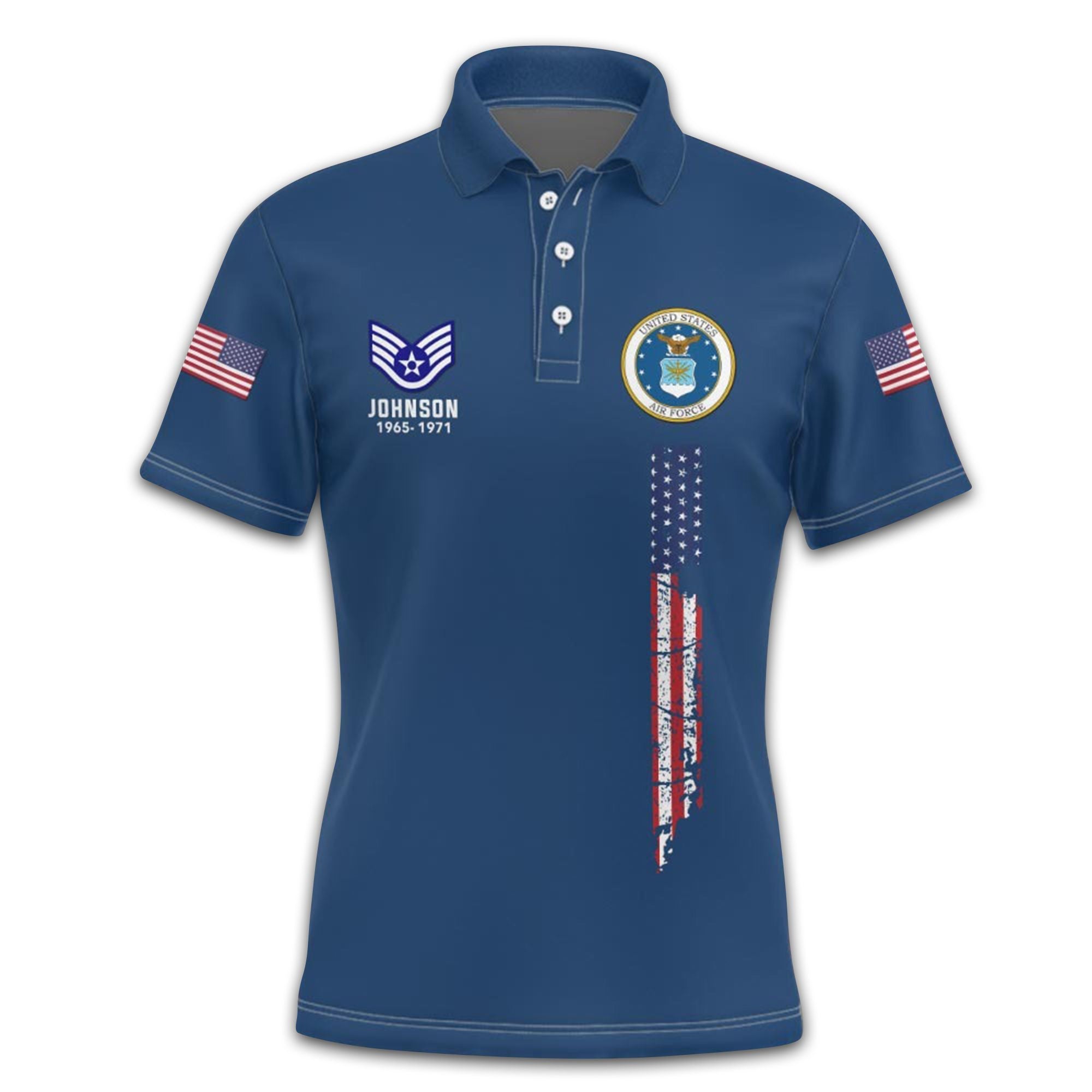 Premium Custom USAF Polo Shirt VPVC212909, Gifts For Air Force Veteran, Gifts For Dad, For Husband, Best Gifts On Father's Day, Armed Forces Day, Independence Day, Veterans Day.