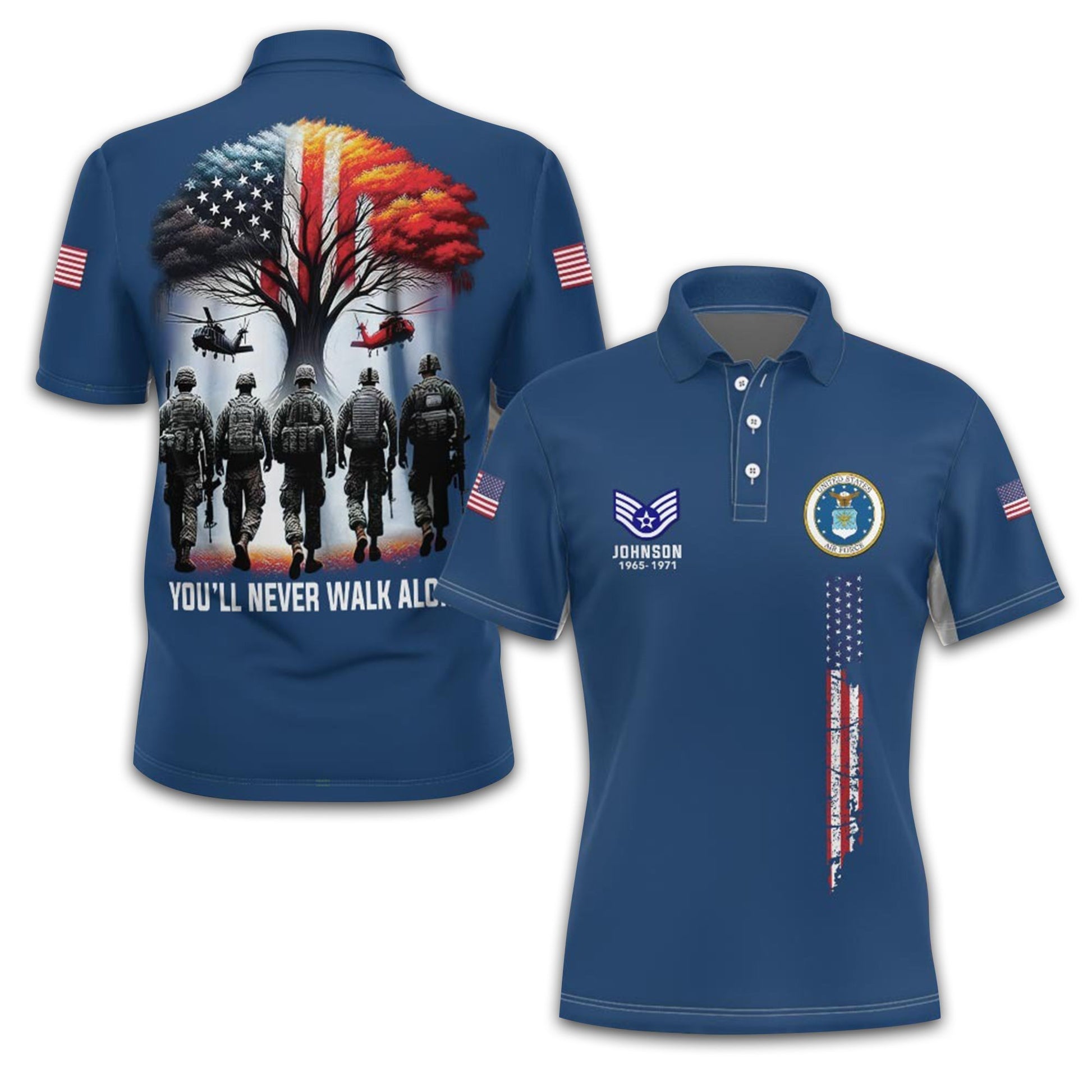 Premium Custom USAF Polo Shirt VPVC212909, Gifts For Air Force Veteran, Gifts For Dad, For Husband, Best Gifts On Father's Day, Armed Forces Day, Independence Day, Veterans Day.