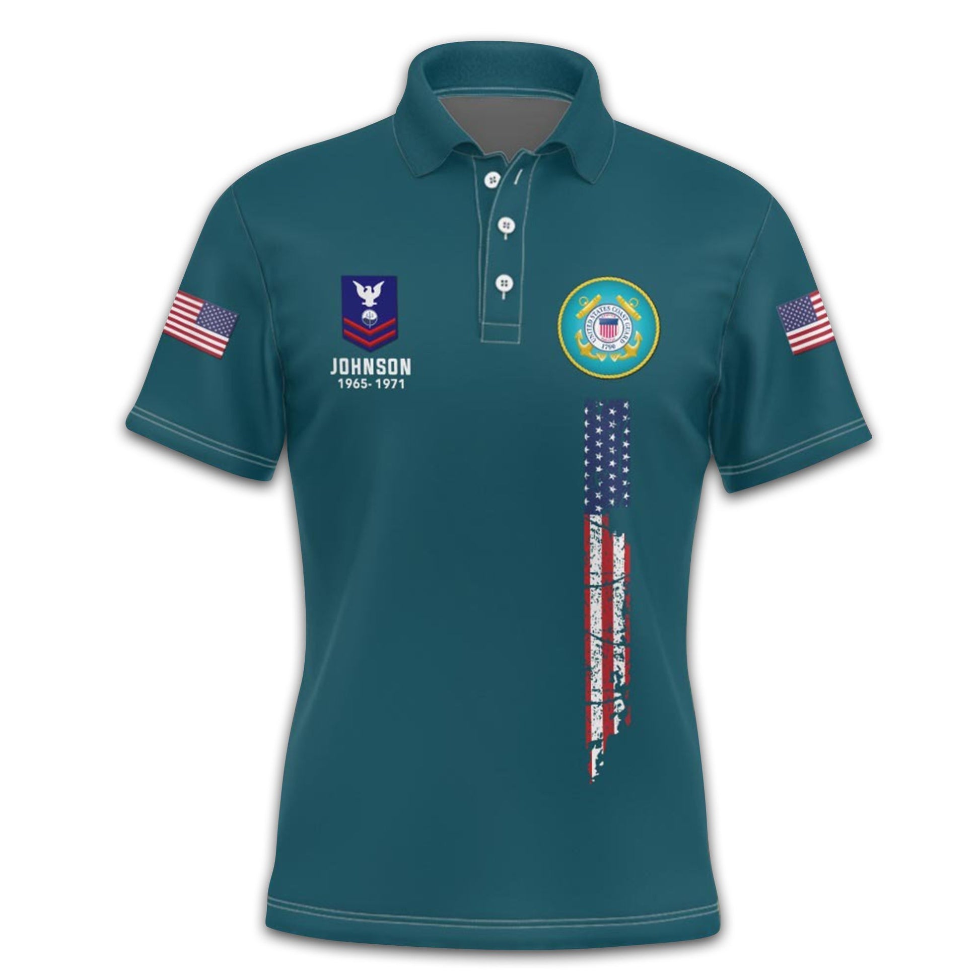 Premium Custom USCG Polo Shirt VPVC212910, Gifts For Coast Guard Veteran, Gifts For Dad, For Husband, Best Gifts On Father's Day, Armed Forces Day, Independence Day, Veterans Day.