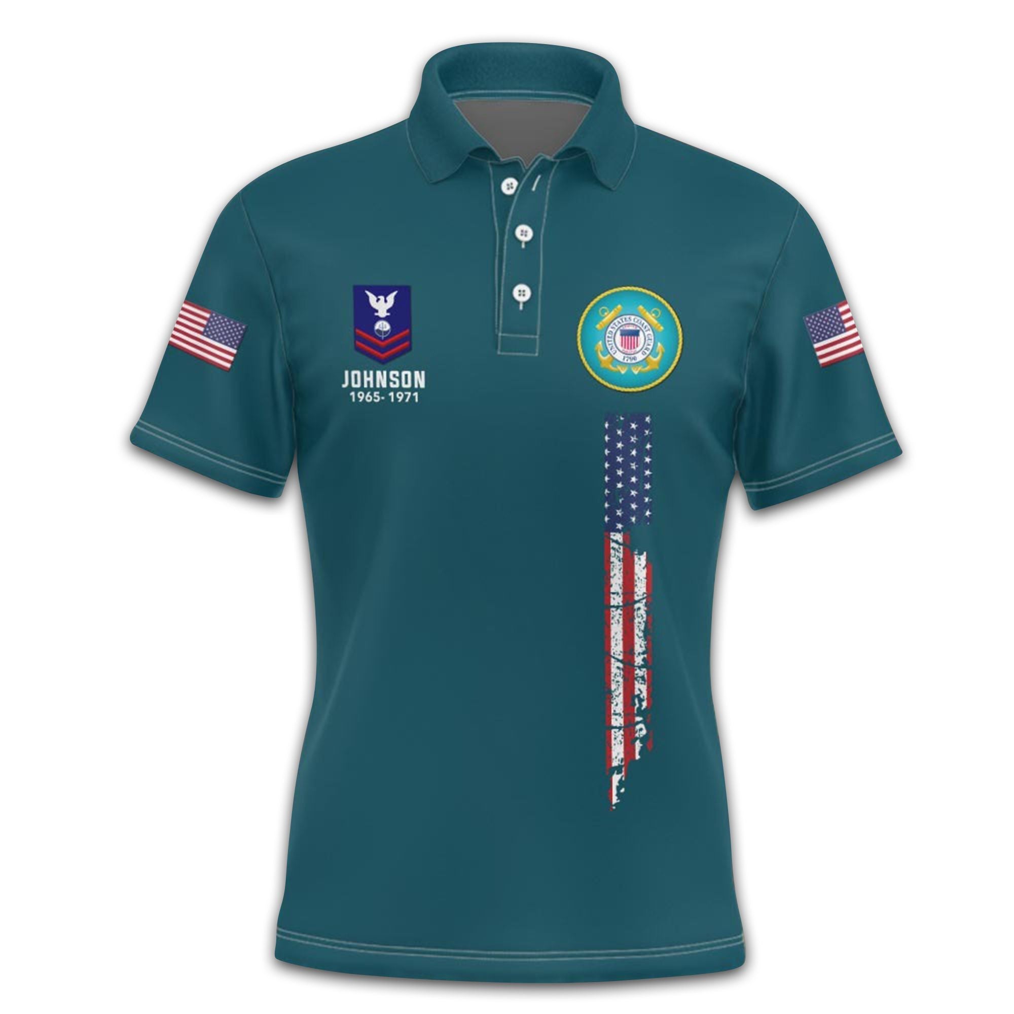 Premium Custom USCG Polo Shirt VPVC212910, Gifts For Coast Guard Veteran, Gifts For Dad, For Husband, Best Gifts On Father's Day, Armed Forces Day, Independence Day, Veterans Day.