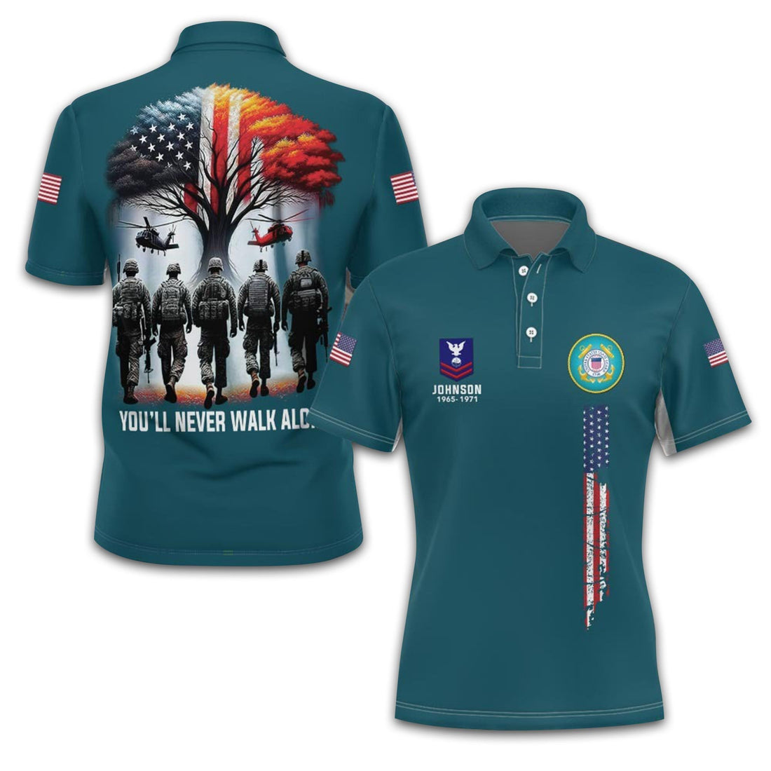 Premium Custom USCG Polo Shirt VPVC212910, Gifts For Coast Guard Veteran, Gifts For Dad, For Husband, Best Gifts On Father's Day, Armed Forces Day, Independence Day, Veterans Day.