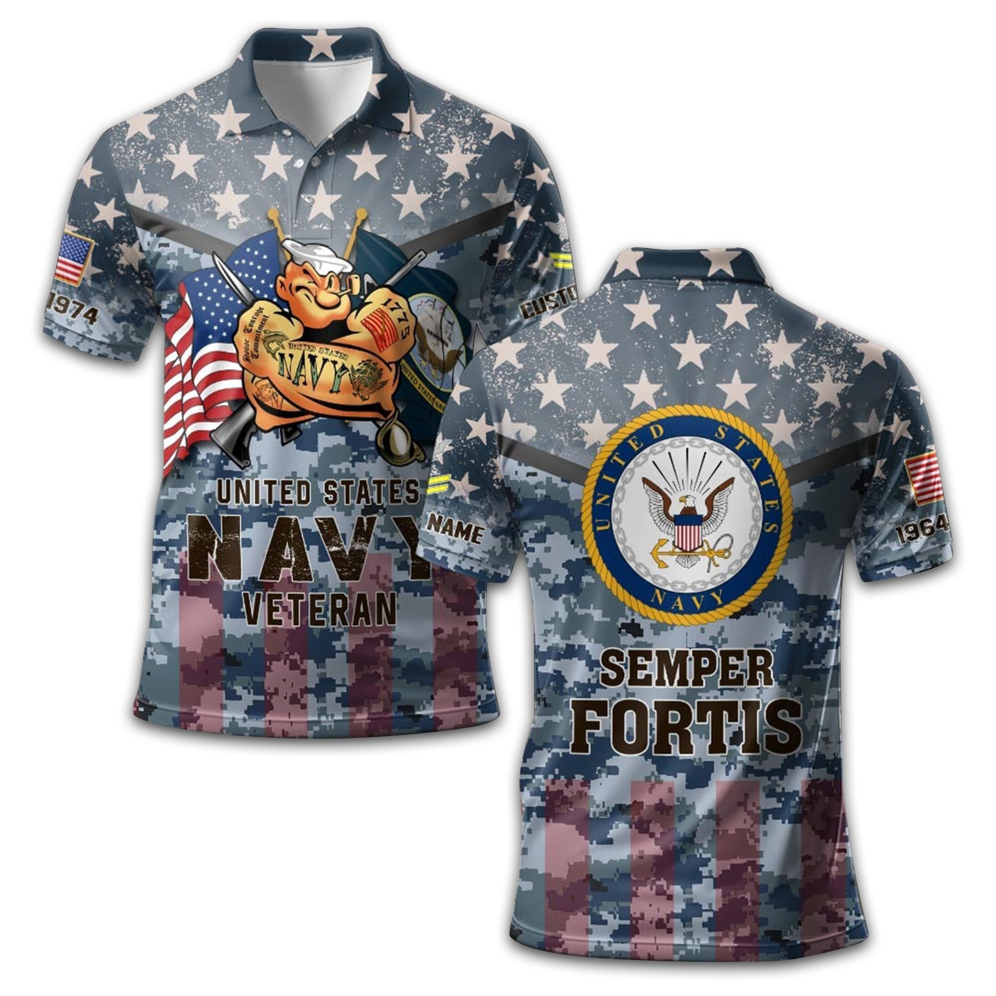 Premium US Navy Polo Shirt VPVC213002, Custom Name, Rank, Year Gifts For Navy Veteran, Best Gifts On Father's Day, Armed Forces Day, Independence Day, Veterans Day.