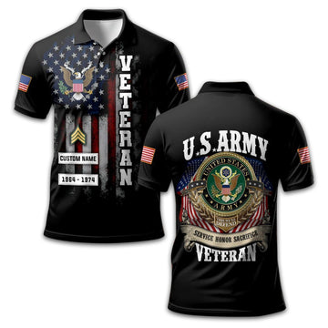 Premium Custom US Army Polo Shirt VPVC213006, Gifts For Army Veteran, Best Gifts On Father's Day, Armed Forces Day, Independence Day, Veterans Day.