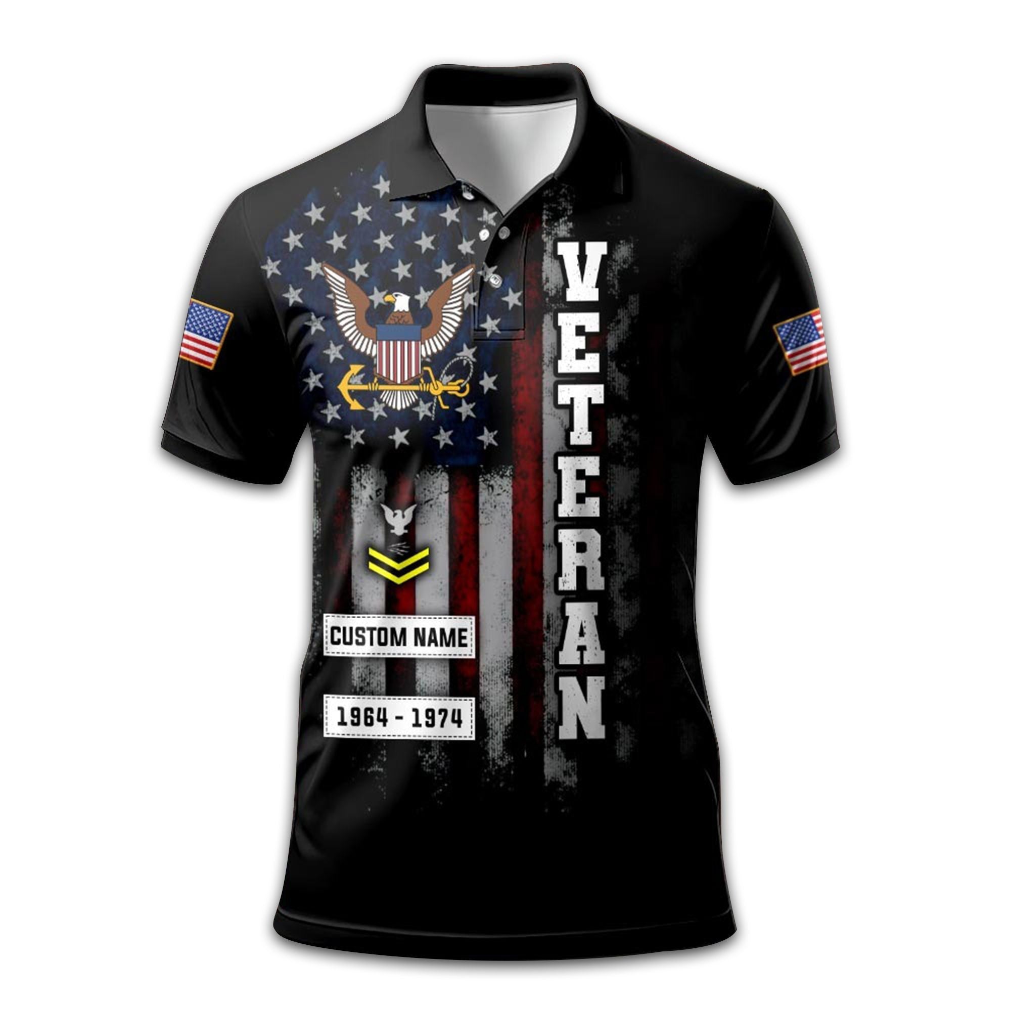 Premium Custom US Navy Polo Shirt VPVC213007, Gifts For Navy Veteran, Best Gifts On Father's Day, Armed Forces Day, Independence Day, Veterans Day.