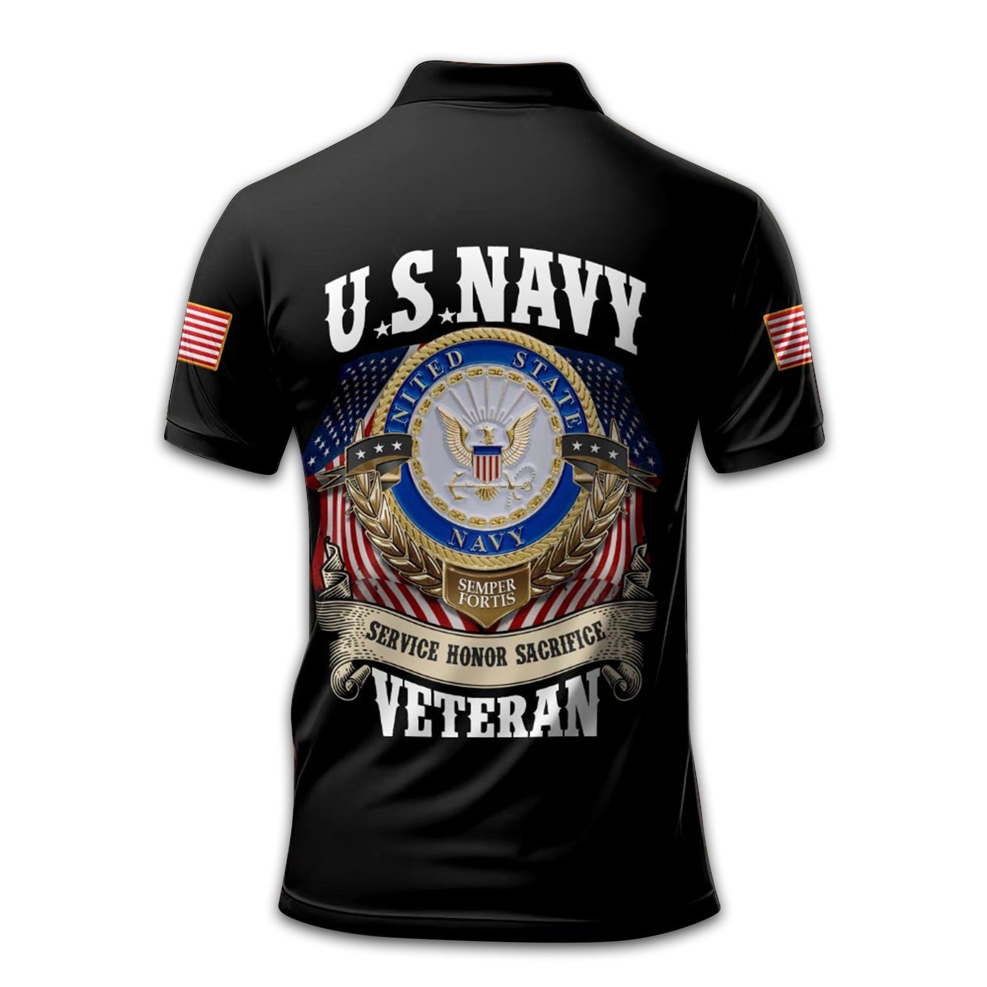 Premium Custom US Navy Polo Shirt VPVC213007, Gifts For Navy Veteran, Best Gifts On Father's Day, Armed Forces Day, Independence Day, Veterans Day.
