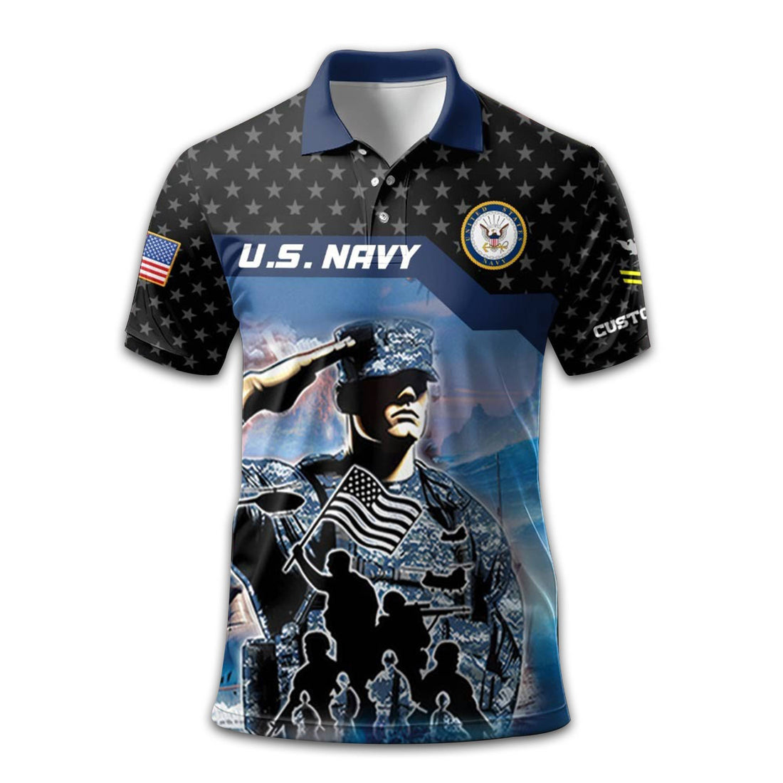 Unique Custom Name, Rank US Navy Polo Shirt VPVC213102, Gifts For Navy Veteran, Gifts For Dad, For Husband, Best Gifts On Father's Day, Independence Day, Veterans Day.