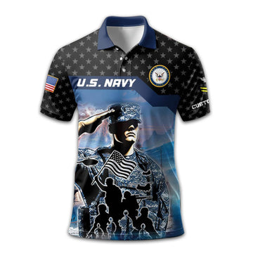 Unique Custom Name, Rank US Navy Polo Shirt VPVC213102, Gifts For Navy Veteran, Gifts For Dad, For Husband, Best Gifts On Father's Day, Independence Day, Veterans Day.