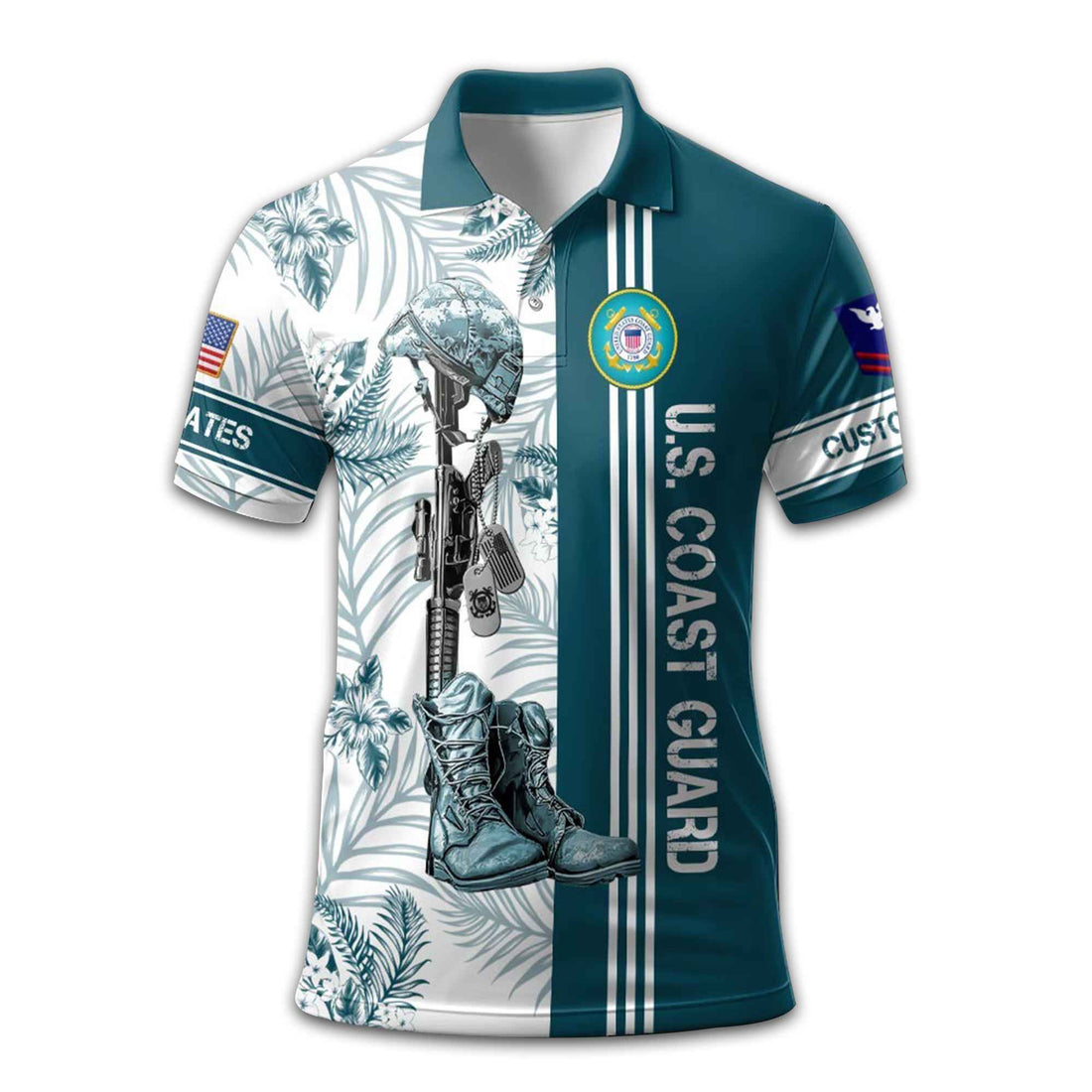 USCG Custom Polo Shirt VPVC213110, Gifts For Coast Guard Veteran, Best Gifts On Father's Day, Armed Forces Day, Independence Day, Veterans Day.