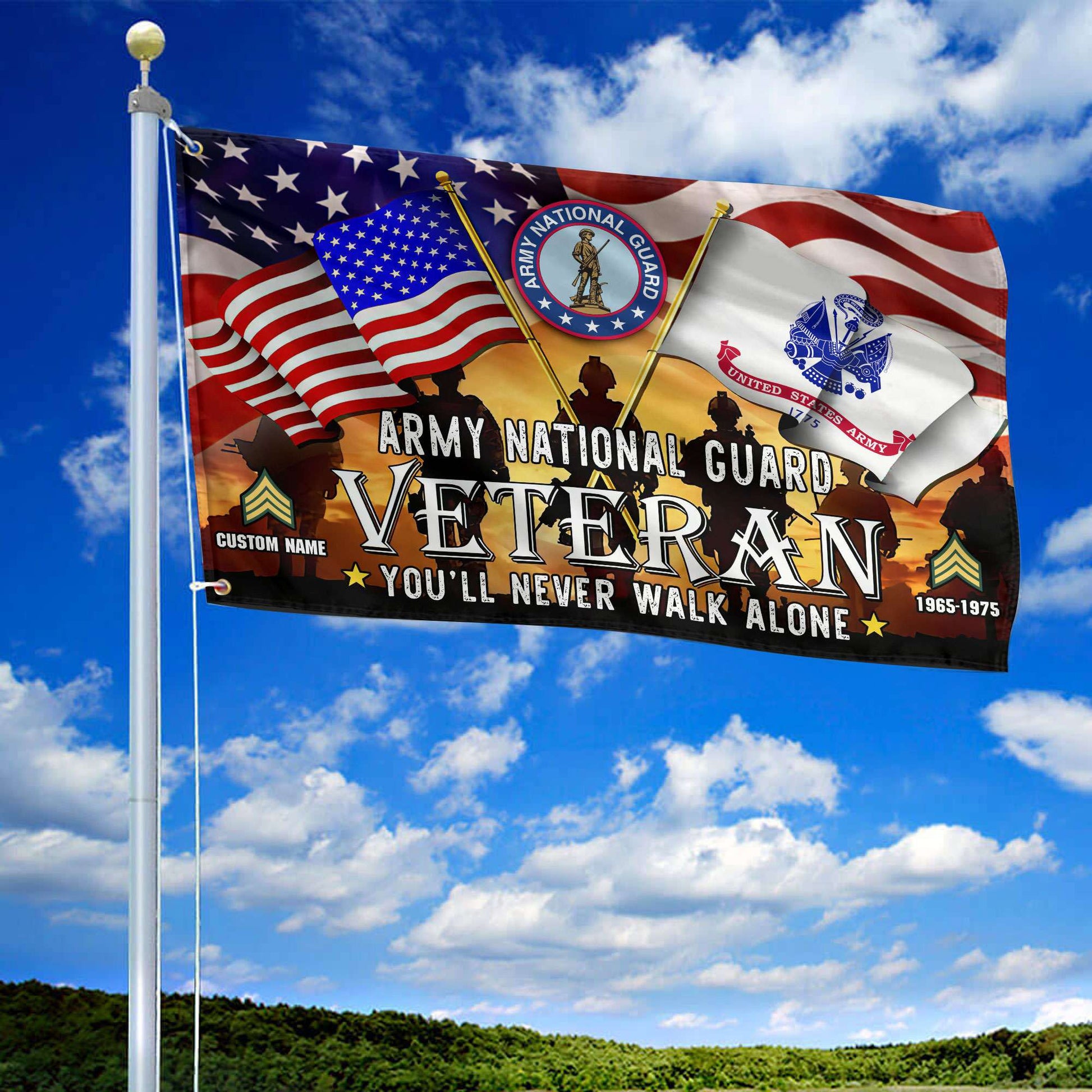 Premium Custom Army National Guard Grommet Flag, Gift For Army National Guard Veteran VPVC106608, Gifts For Dad, For Husband, Best Gifts On Father's Day, Independence Day, Veterans Day.