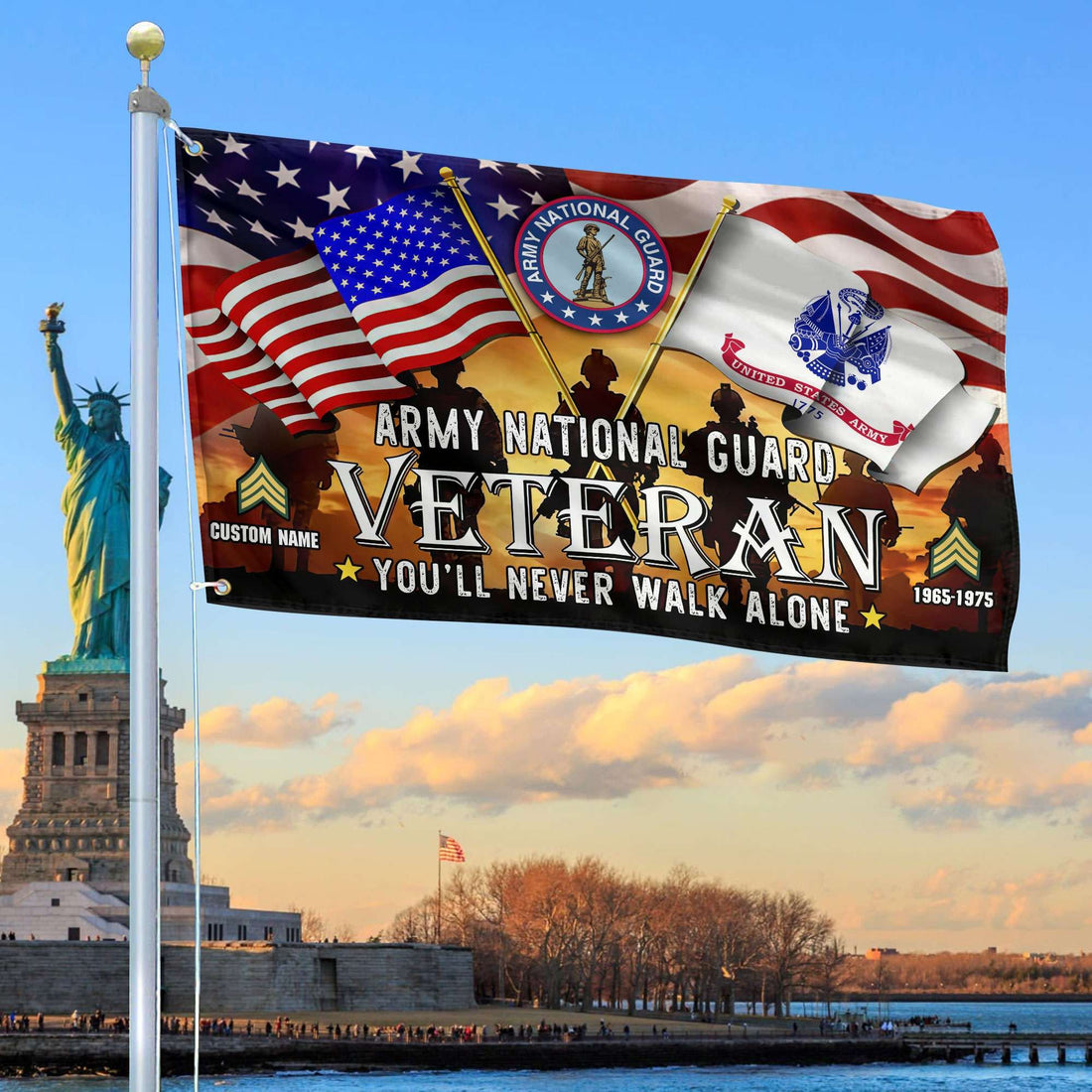 Premium Custom Army National Guard Grommet Flag, Gift For Army National Guard Veteran VPVC106608, Gifts For Dad, For Husband, Best Gifts On Father's Day, Independence Day, Veterans Day.