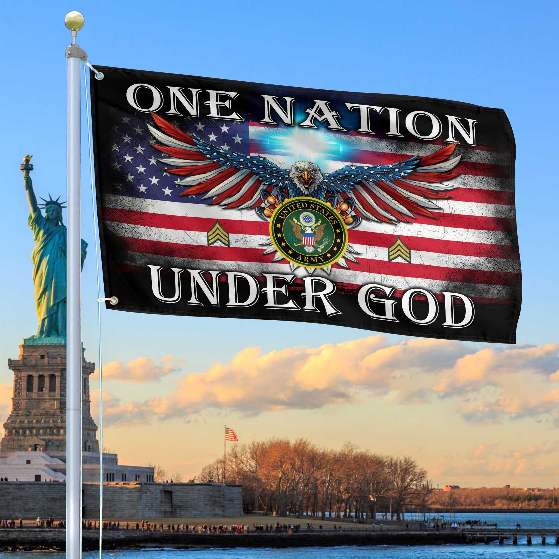 Unique Custom US Army Grommet Flag VPVC105101, Gift For Army Veteran, Gifts For Dad, For Husband, Best Gifts On Father's Day, Independence Day, Veterans Day.