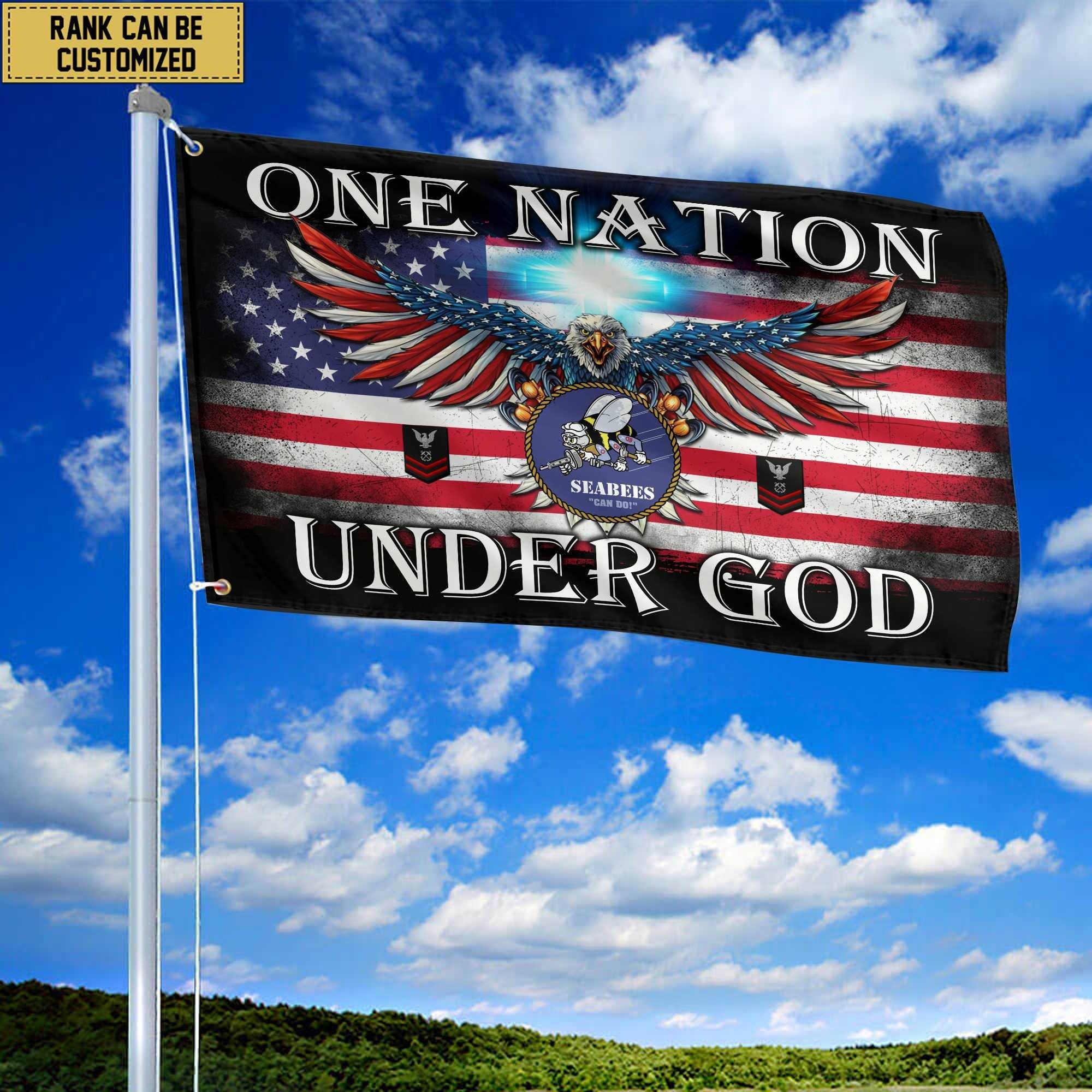 Unique Custom US Seabees Grommet Flag VPVC105109, Gift For Seabees Veteran, Gifts For Dad, For Husband, Best Gifts On Father's Day, Independence Day, Veterans Day.