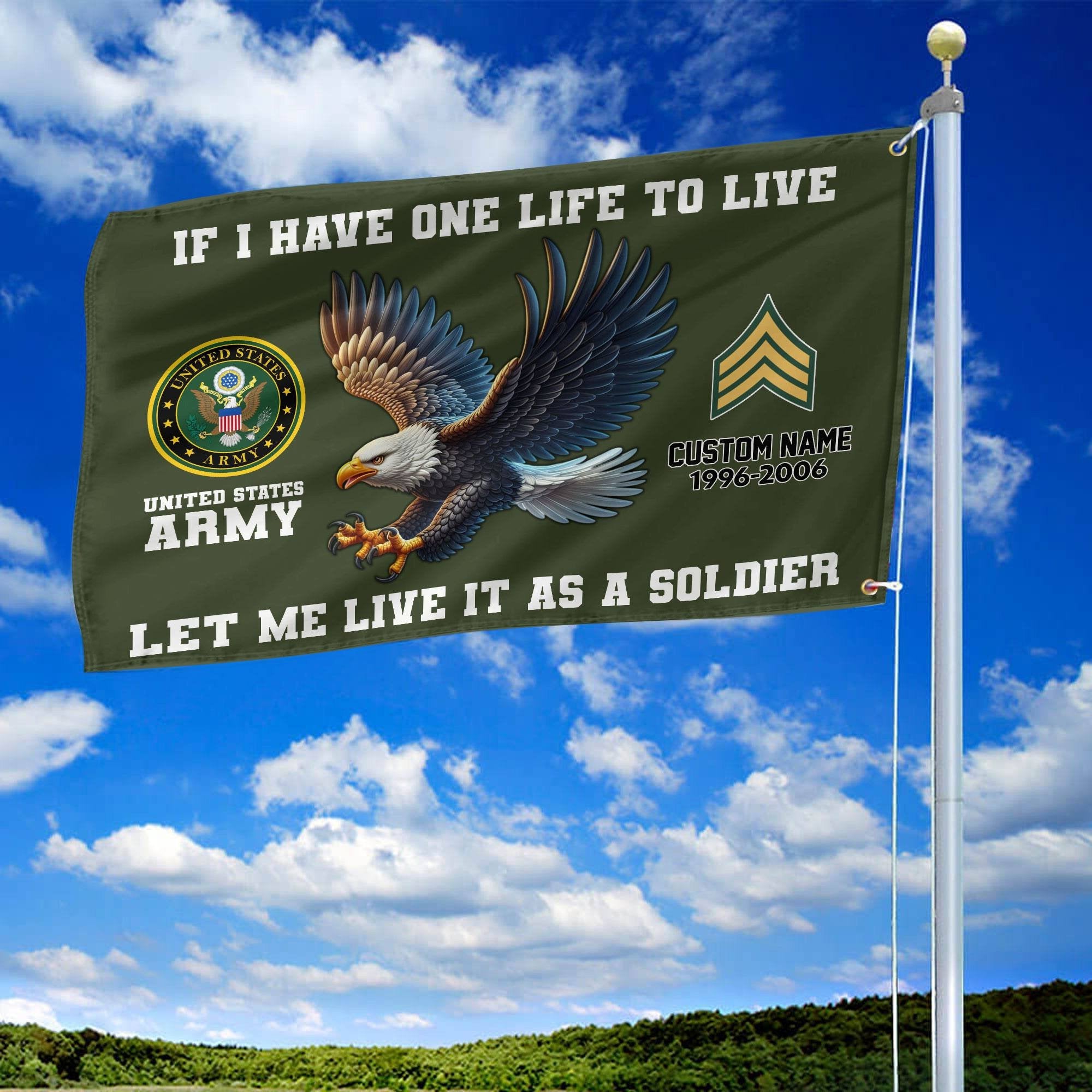 Unique Custom US Army Grommet Flag VPVC108201, Gift For Army Veteran, Gifts For Dad, For Husband, Best Gifts On Father's Day, Independence Day, Veterans Day.