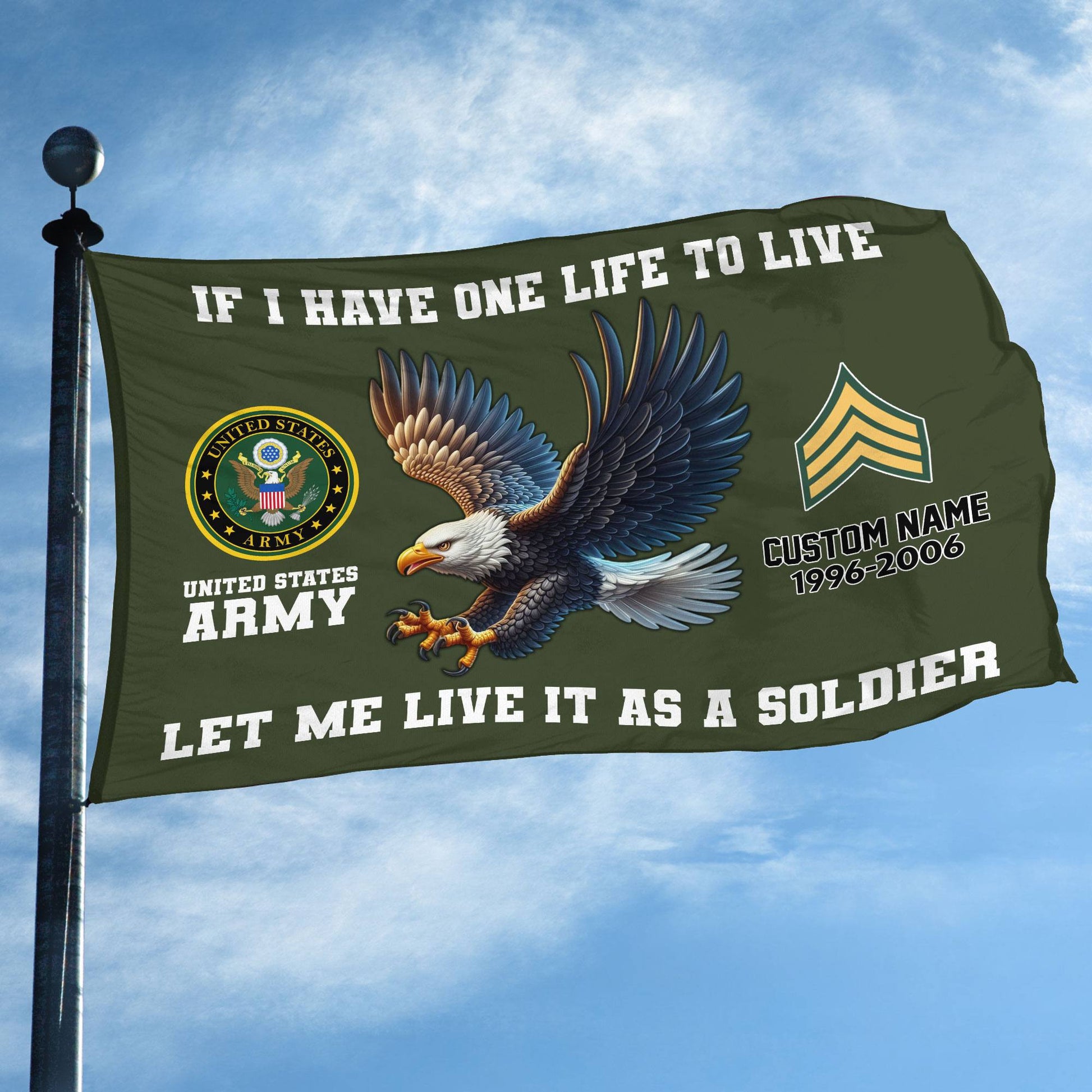 Unique Custom US Army Grommet Flag VPVC108201, Gift For Army Veteran, Gifts For Dad, For Husband, Best Gifts On Father's Day, Independence Day, Veterans Day.