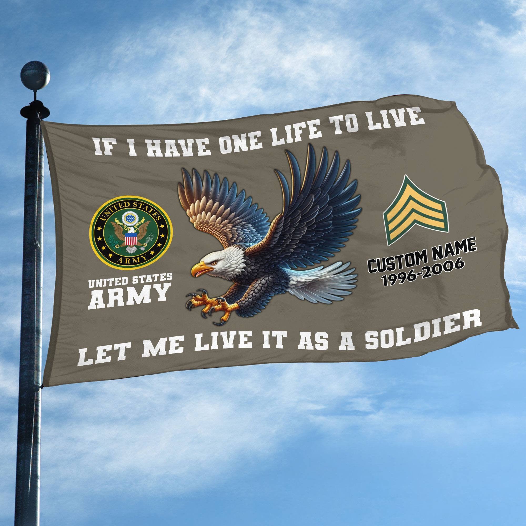 Unique Custom US Army Grommet Flag VPVC108210, Gift For Army Veteran, Gifts For Dad, For Husband, Best Gifts On Father's Day, Independence Day, Veterans Day.