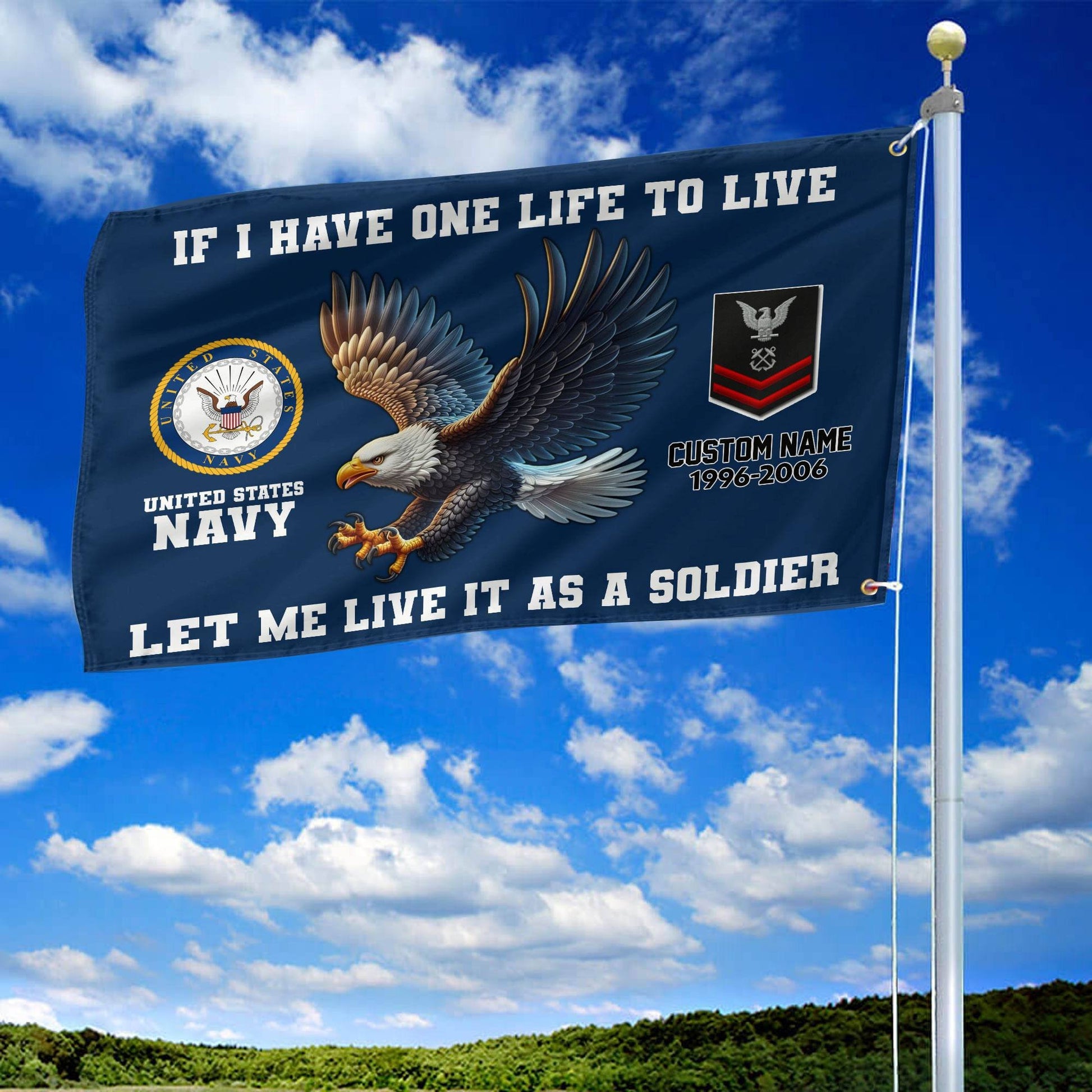 Unique Custom US Navy Grommet Flag VPVC108202, Gift For Navy Veteran, Gifts For Dad, For Husband, Best Gifts On Father's Day, Independence Day, Veterans Day.