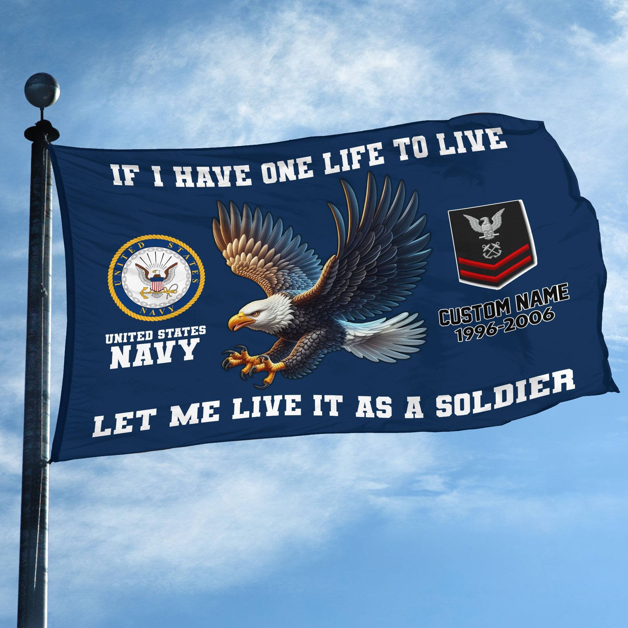 Unique Custom US Navy Grommet Flag VPVC108202, Gift For Navy Veteran, Gifts For Dad, For Husband, Best Gifts On Father's Day, Independence Day, Veterans Day.