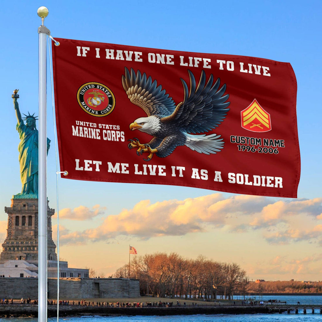 Unique Custom USMC Grommet Flag VPVC108203, Gift For Marine Veteran, Gifts For Dad, For Husband, Best Gifts On Father's Day, Independence Day, Veterans Day.