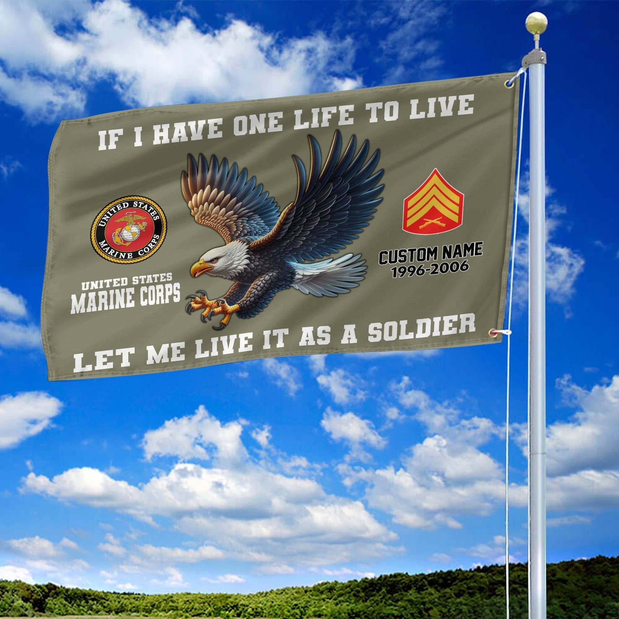 Unique Custom USMC Grommet Flag VPVC108211, Gift For Marine Veteran, Gifts For Dad, For Husband, Best Gifts On Father's Day, Independence Day, Veterans Day.