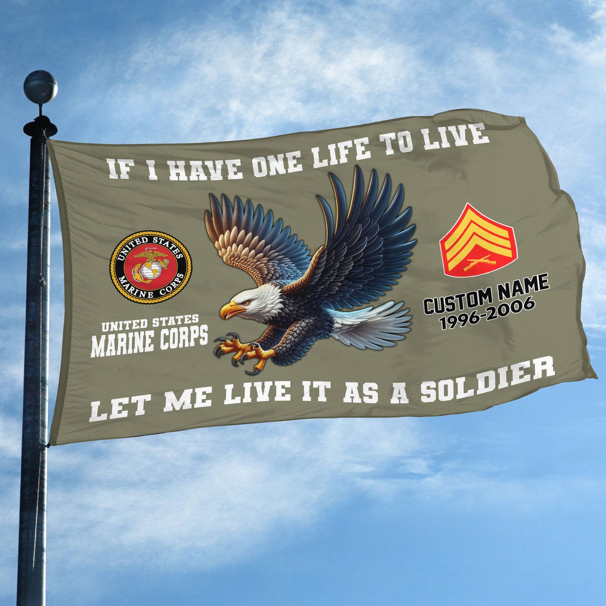 Unique Custom USMC Grommet Flag VPVC108211, Gift For Marine Veteran, Gifts For Dad, For Husband, Best Gifts On Father's Day, Independence Day, Veterans Day.