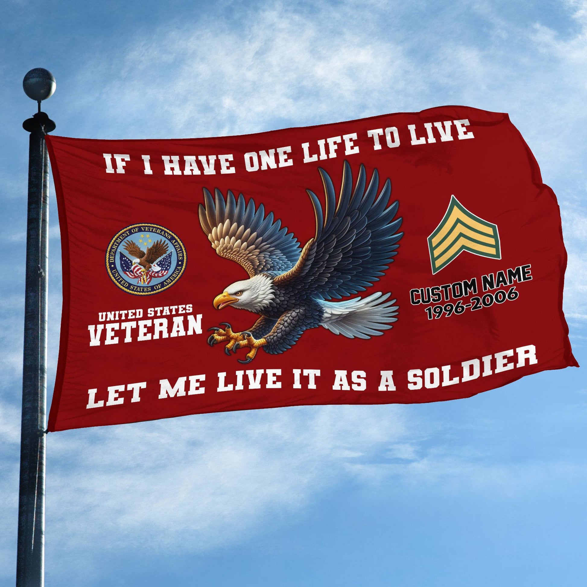 Unique Custom US Veteran Grommet Flag VPVC108207, Gift For US Veteran, Gifts For Dad, For Husband, Best Gifts On Father's Day, Independence Day, Veterans Day.