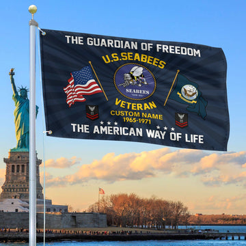 US Seabees Custom Grommet Flag VPVC108309, Gifts For Seabees Veteran, Best Gifts On Father's Day, Armed Forces Day, Independence Day, Veterans Day.