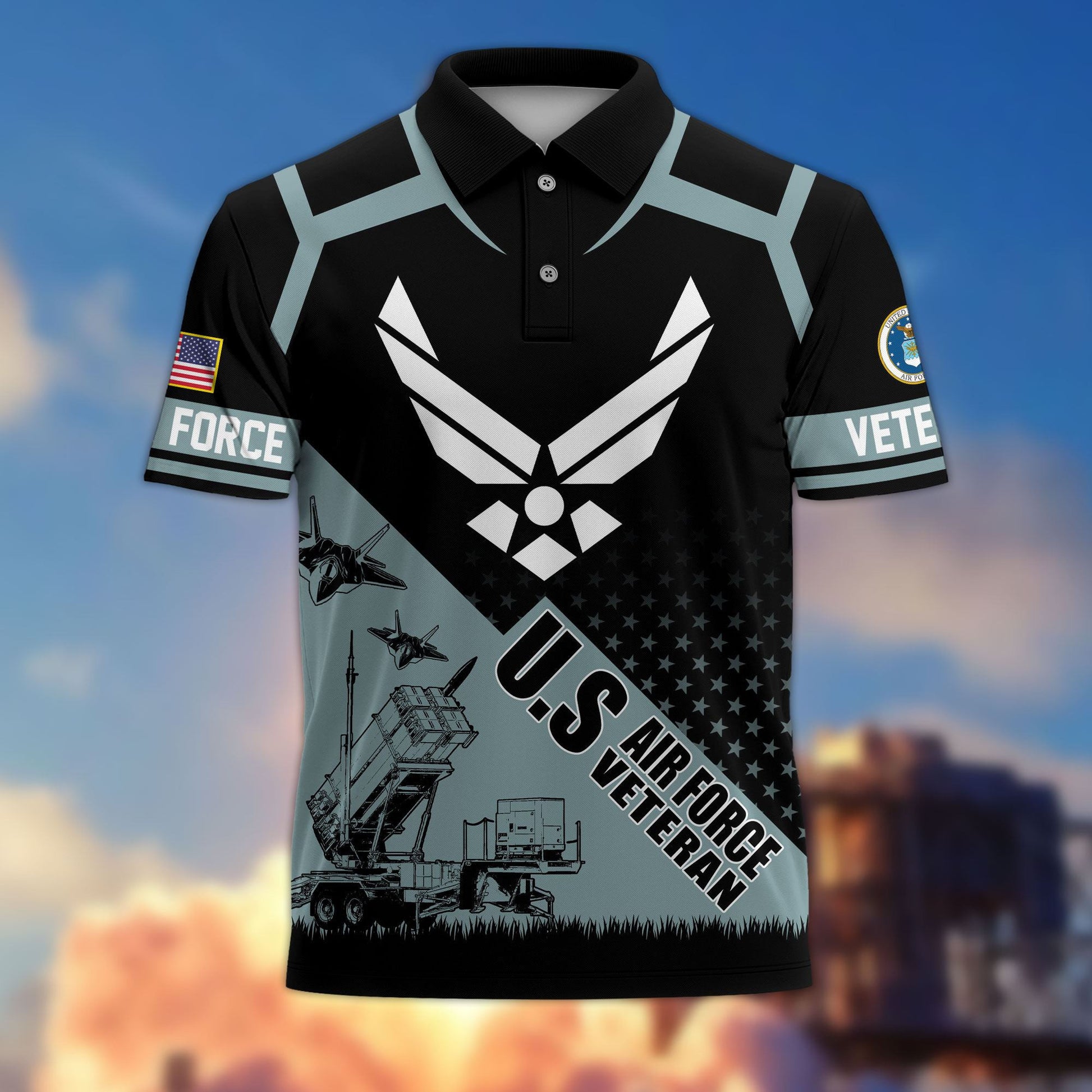 Premium US Veterans Polo Shirt BPHN050311, Gifts For US Veterans, Gifts On Father's Day, Independence Day, Armed Forces Day, Veterans Day.