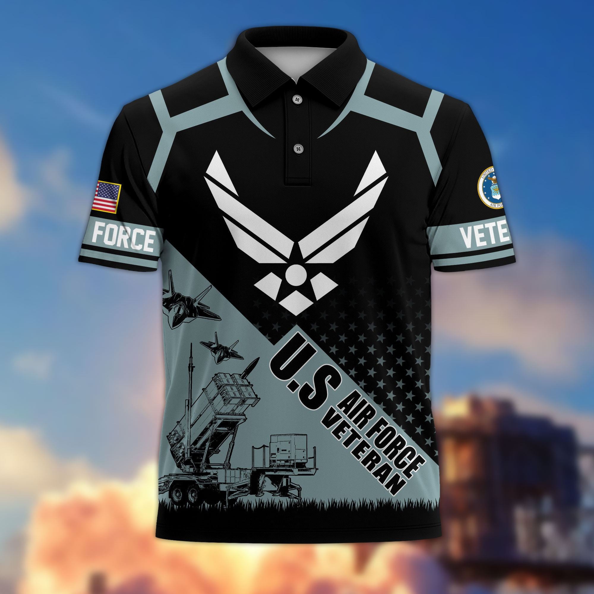 Premium US Veterans Polo Shirt BPHN050311, Gifts For US Veterans, Gifts On Father's Day, Independence Day, Armed Forces Day, Veterans Day.