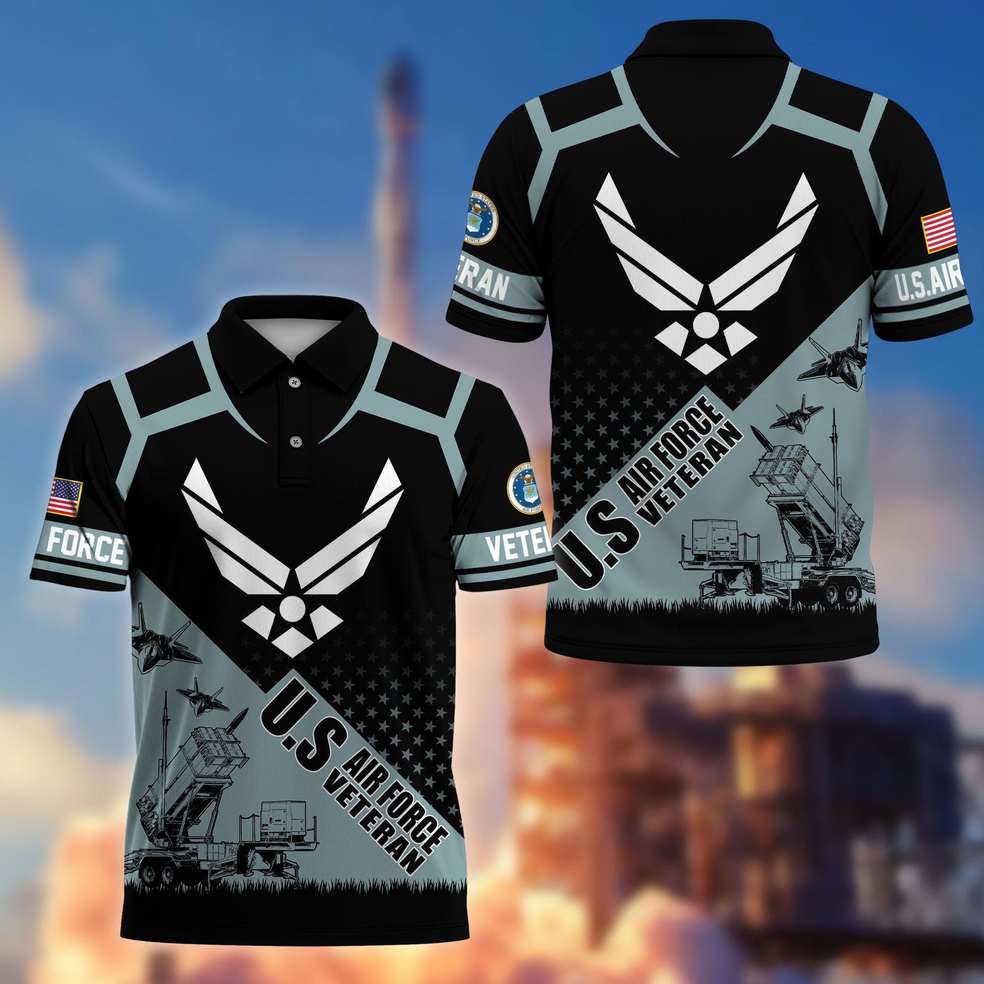 Premium US Veterans Polo Shirt BPHN050311, Gifts For US Veterans, Gifts On Father's Day, Independence Day, Armed Forces Day, Veterans Day.
