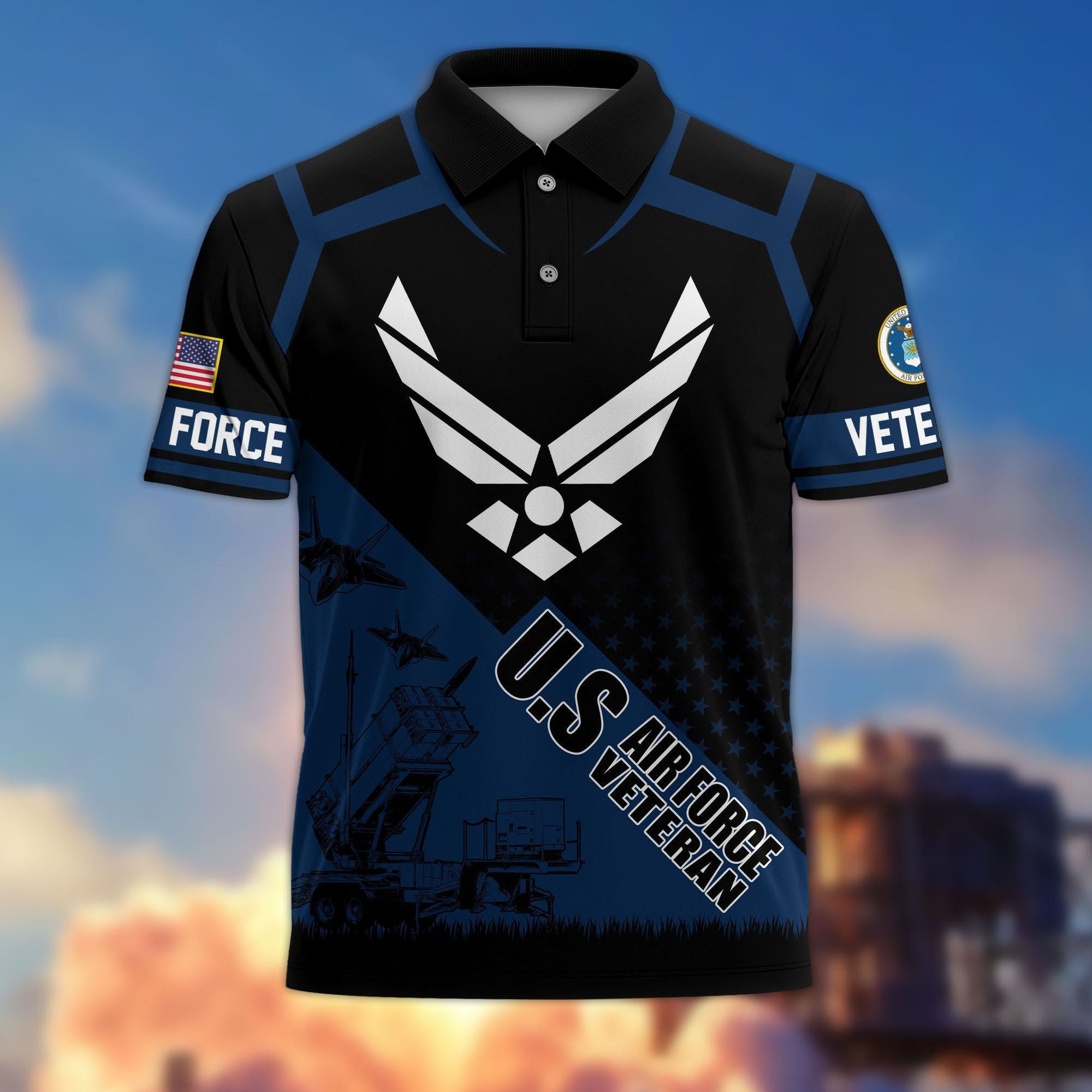 Premium US Veterans Polo Shirt BPHN050311, Gifts For US Veterans, Gifts On Father's Day, Independence Day, Armed Forces Day, Veterans Day.