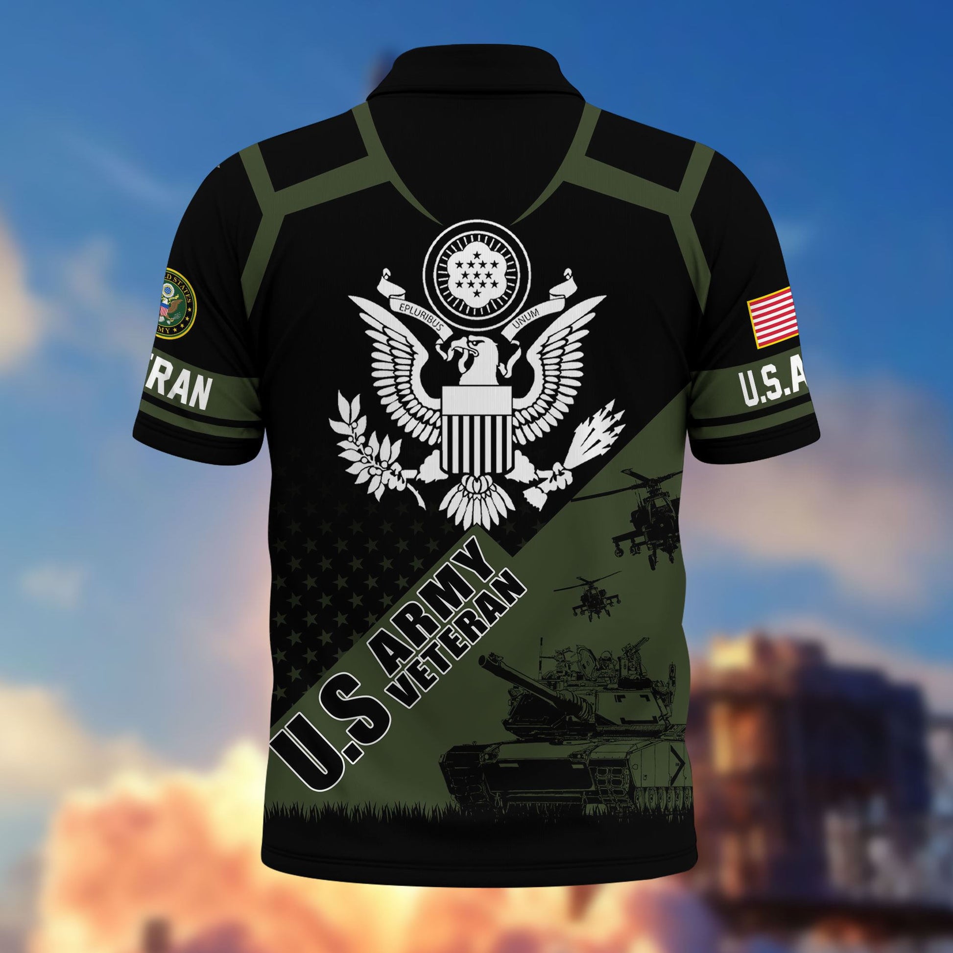 Premium US Veterans Polo Shirt BPHN050311, Gifts For US Veterans, Gifts On Father's Day, Independence Day, Armed Forces Day, Veterans Day.
