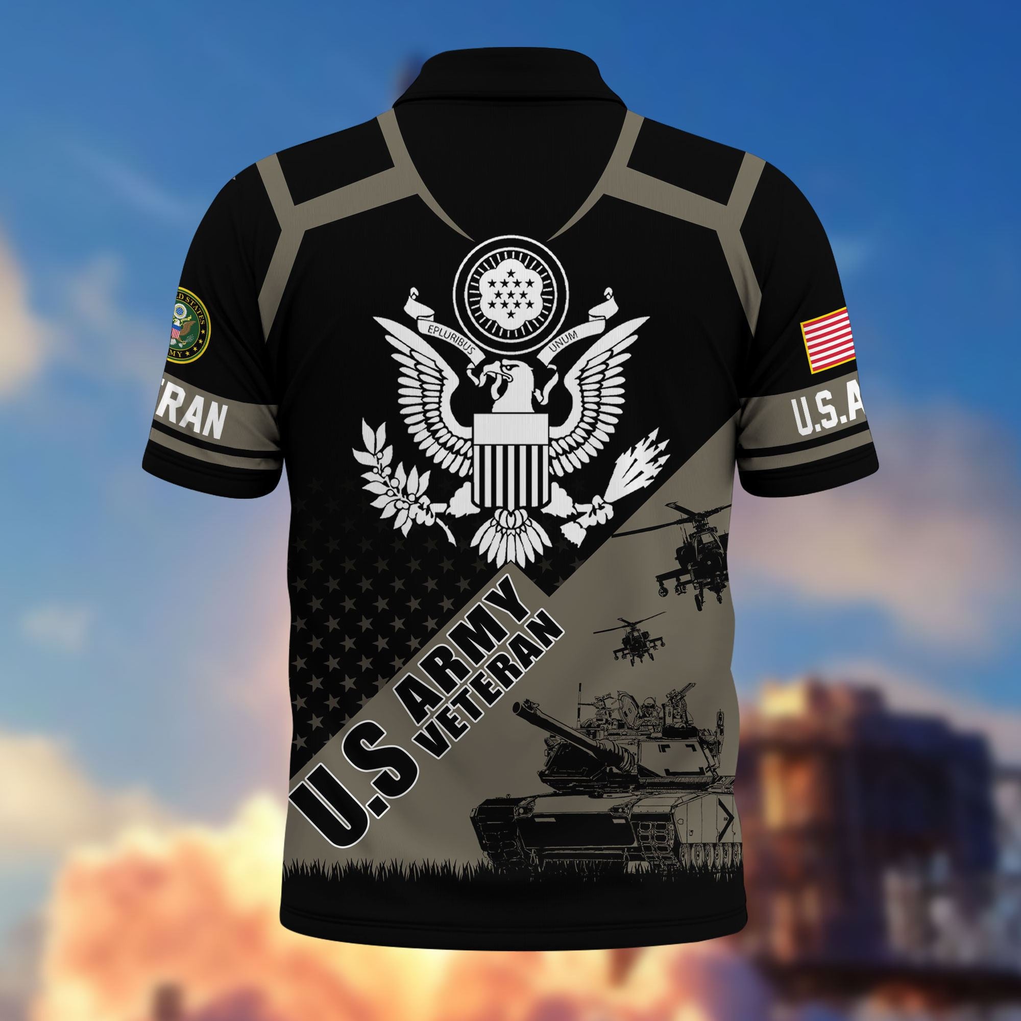 Premium US Veterans Polo Shirt BPHN050311, Gifts For US Veterans, Gifts On Father's Day, Independence Day, Armed Forces Day, Veterans Day.
