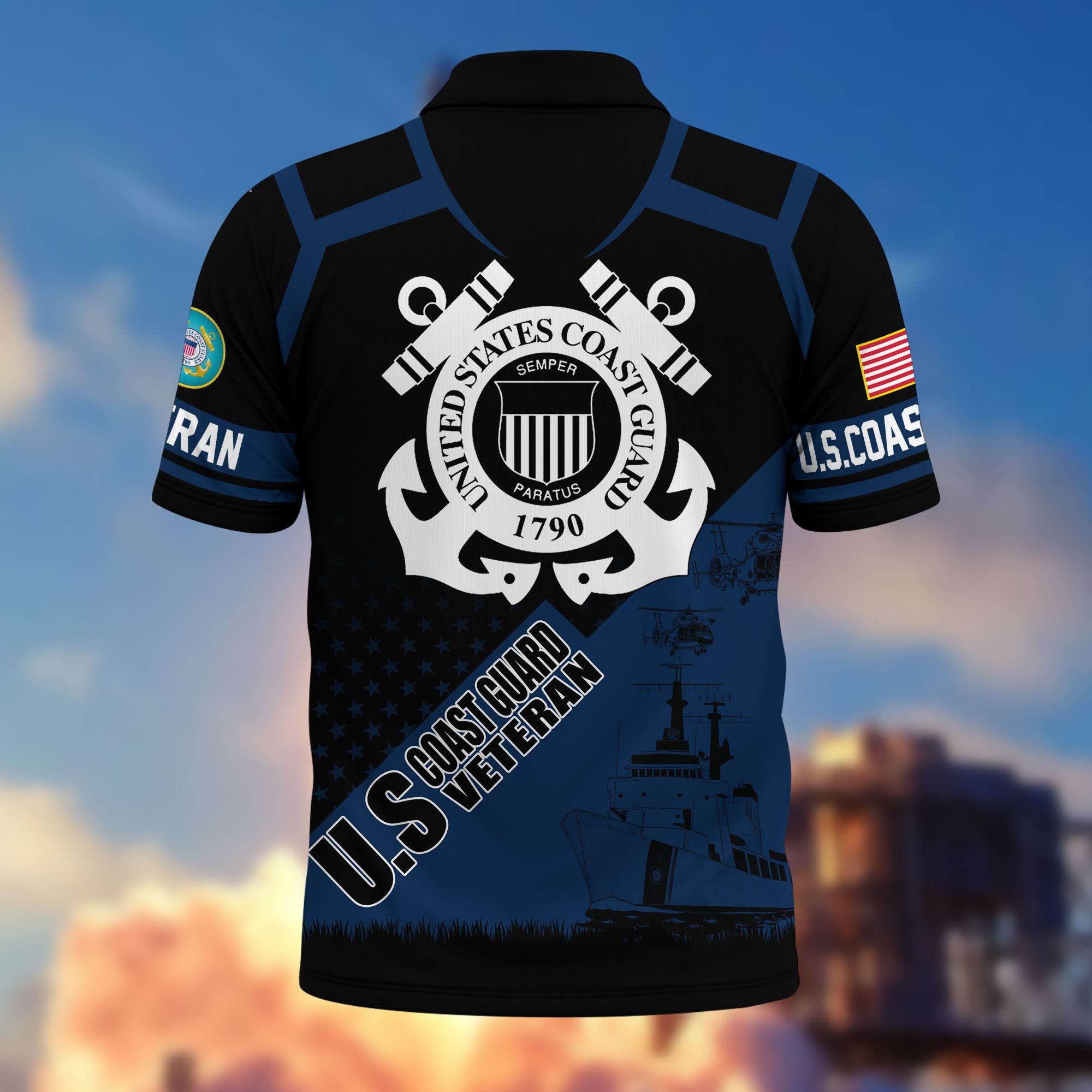 Premium US Veterans Polo Shirt BPHN050311, Gifts For US Veterans, Gifts On Father's Day, Independence Day, Armed Forces Day, Veterans Day.