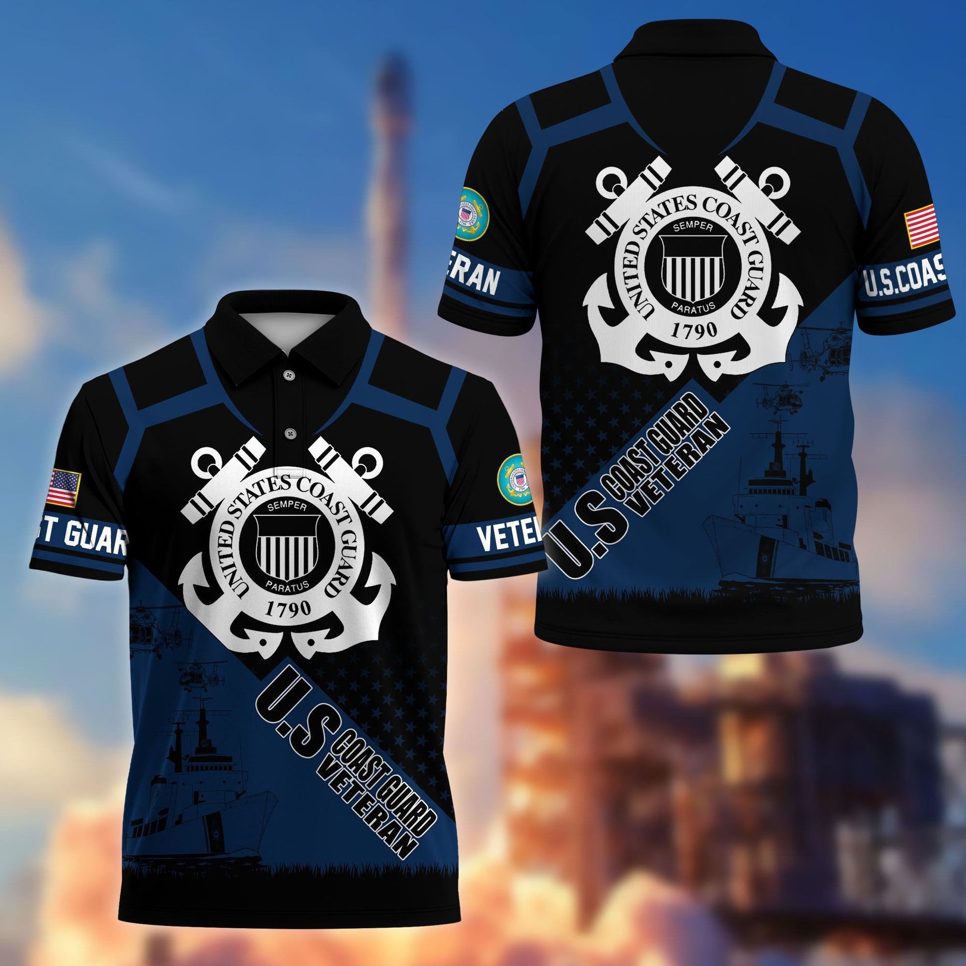 Premium US Veterans Polo Shirt BPHN050311, Gifts For US Veterans, Gifts On Father's Day, Independence Day, Armed Forces Day, Veterans Day.
