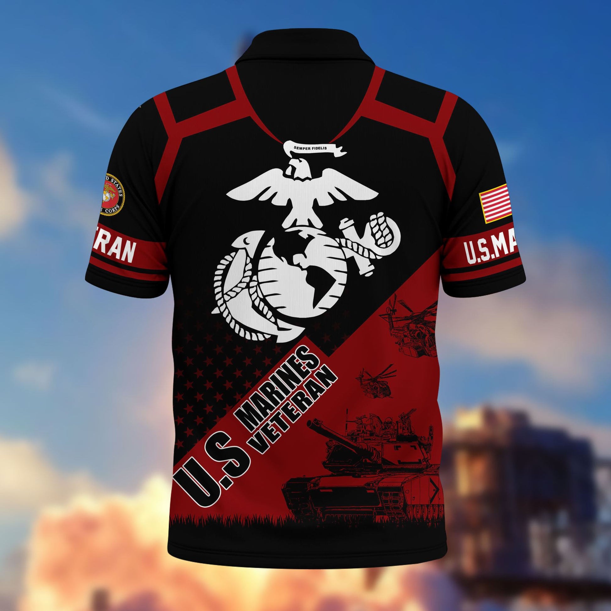 Premium US Veterans Polo Shirt BPHN050311, Gifts For US Veterans, Gifts On Father's Day, Independence Day, Armed Forces Day, Veterans Day.