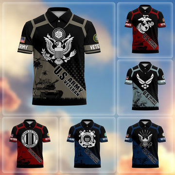 Premium US Veterans Polo Shirt BPHN050311, Gifts For US Veterans, Gifts On Father's Day, Independence Day, Armed Forces Day, Veterans Day.