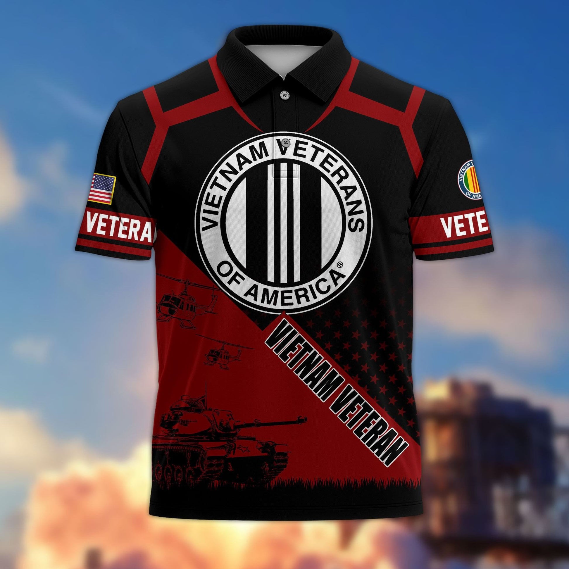 Premium US Veterans Polo Shirt BPHN050311, Gifts For US Veterans, Gifts On Father's Day, Independence Day, Armed Forces Day, Veterans Day.