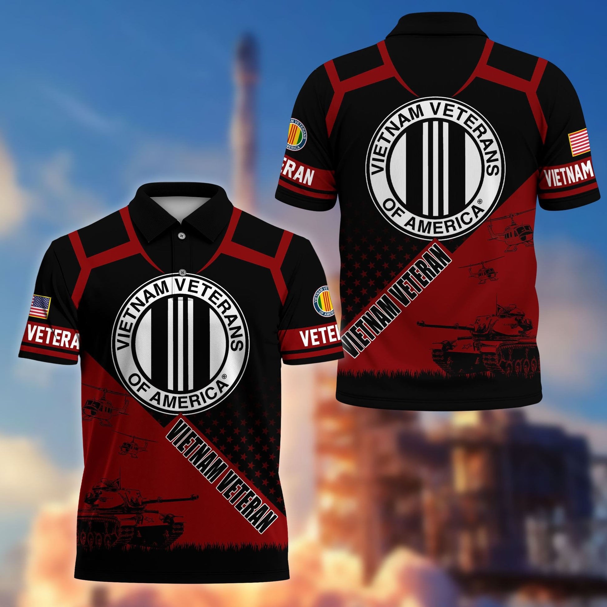 Premium US Veterans Polo Shirt BPHN050311, Gifts For US Veterans, Gifts On Father's Day, Independence Day, Armed Forces Day, Veterans Day.