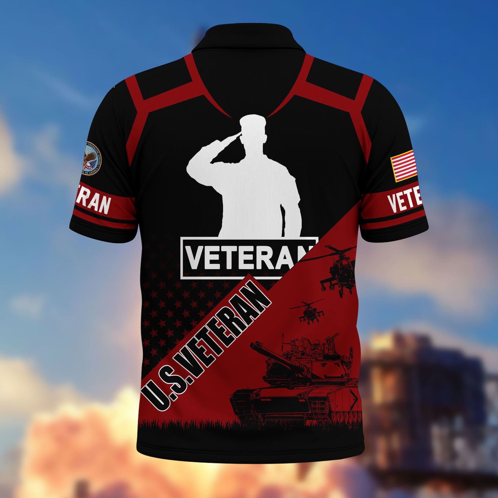Premium US Veterans Polo Shirt BPHN050311, Gifts For US Veterans, Gifts On Father's Day, Independence Day, Armed Forces Day, Veterans Day.