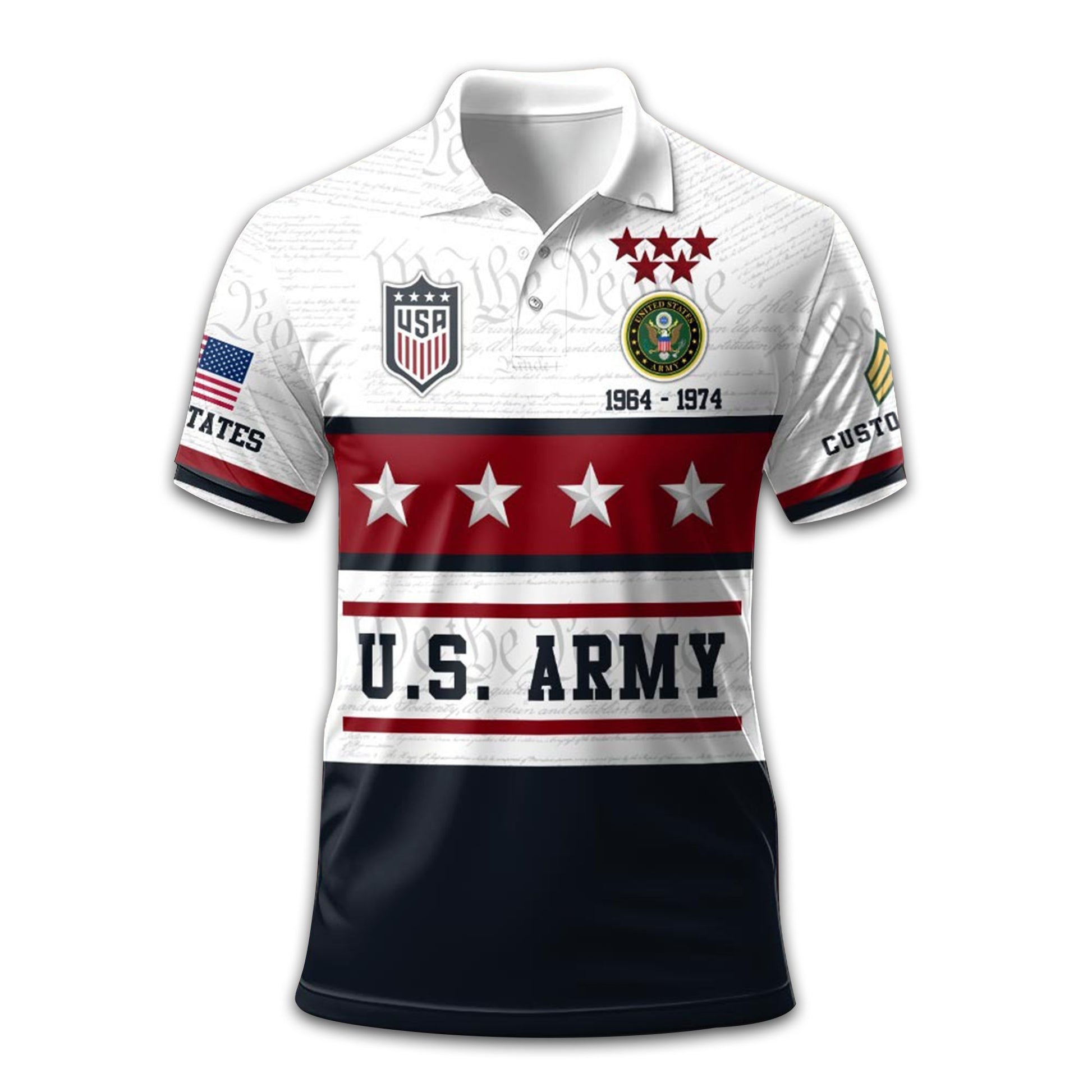 Premium Custom US Army Polo Shirt VPVC213201, Gifts For Army Veteran, Gifts For Dad, For Husband, Best Gifts On Father's Day, Armed Forces Day, Independence Day, Veterans Day.