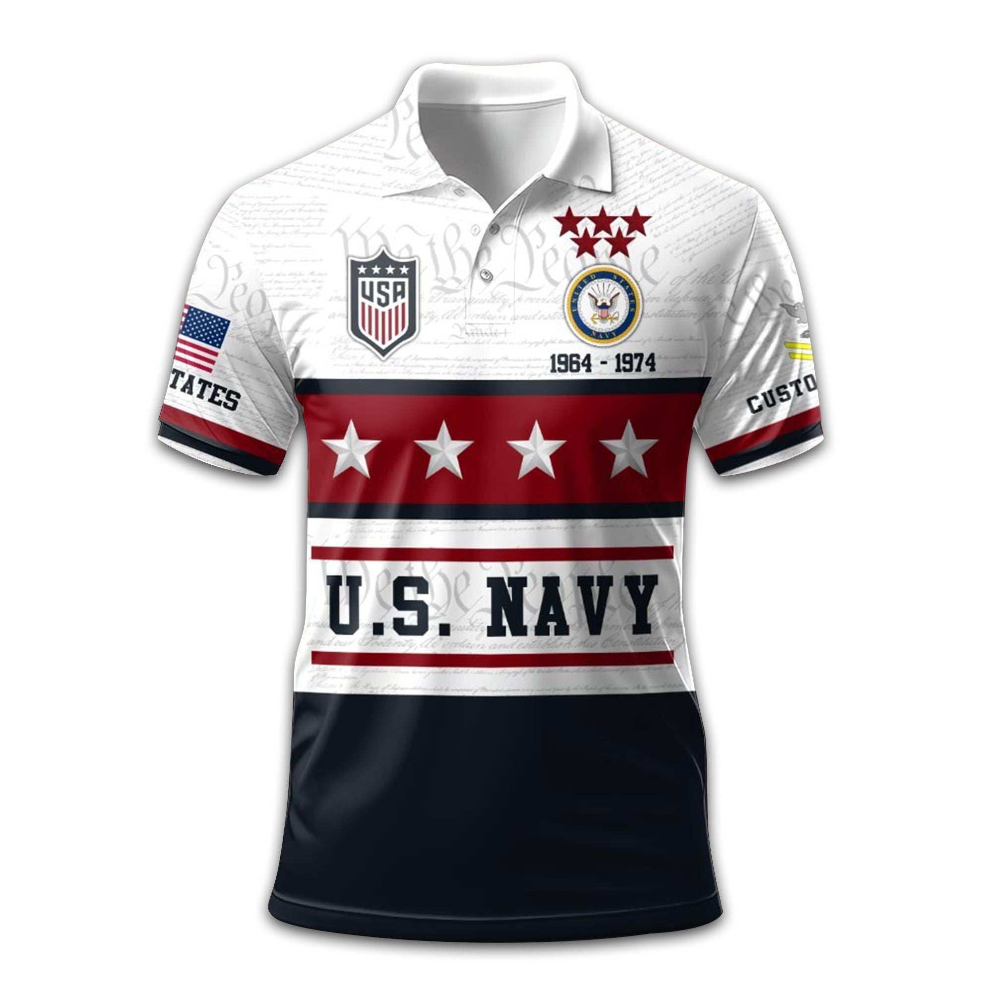 Premium Custom US Navy Polo Shirt VPVC213202, Gifts For Navy Veteran, Gifts For Dad, For Husband, Best Gifts On Father's Day, Armed Forces Day, Independence Day, Veterans Day.
