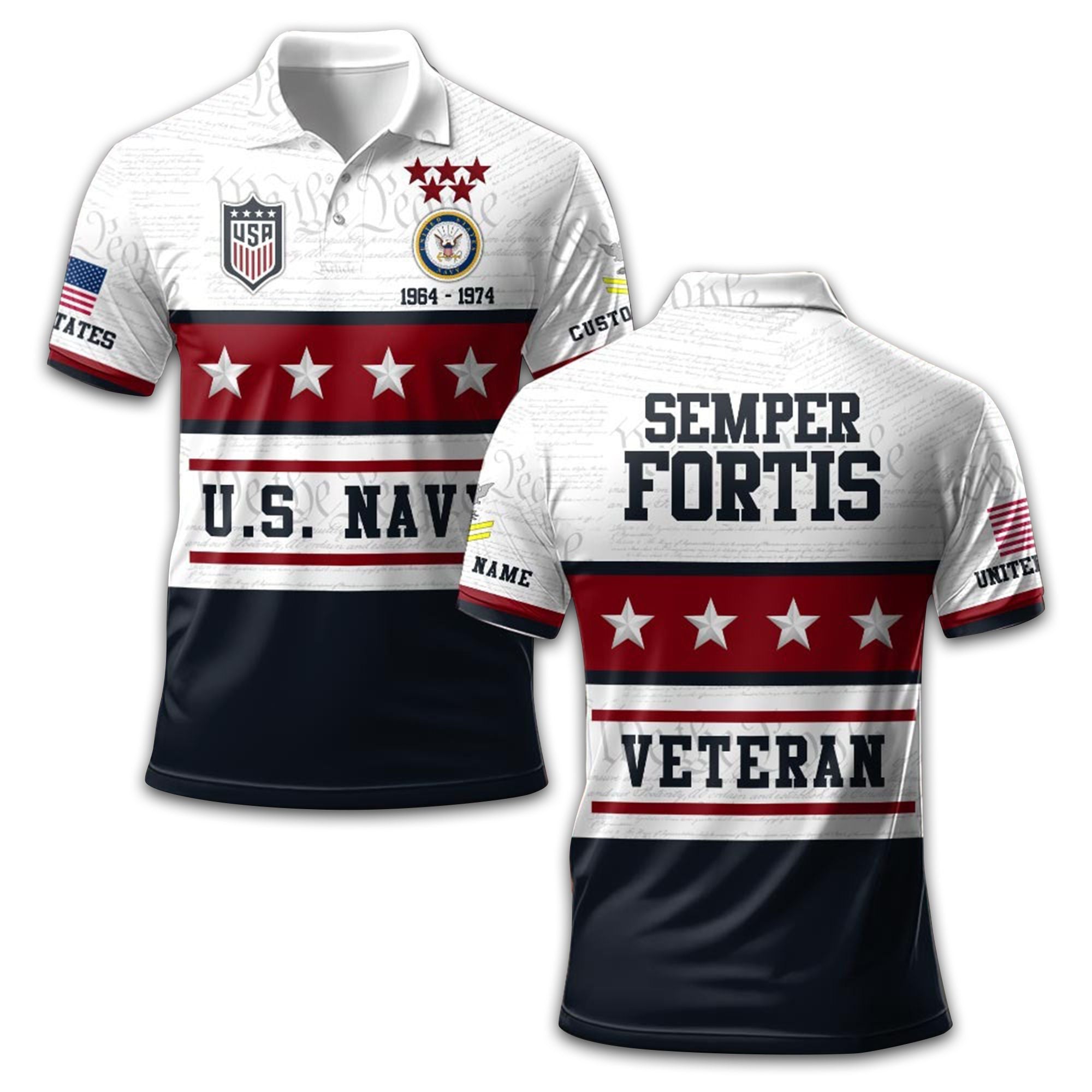 Premium Custom US Navy Polo Shirt VPVC213202, Gifts For Navy Veteran, Gifts For Dad, For Husband, Best Gifts On Father's Day, Armed Forces Day, Independence Day, Veterans Day.