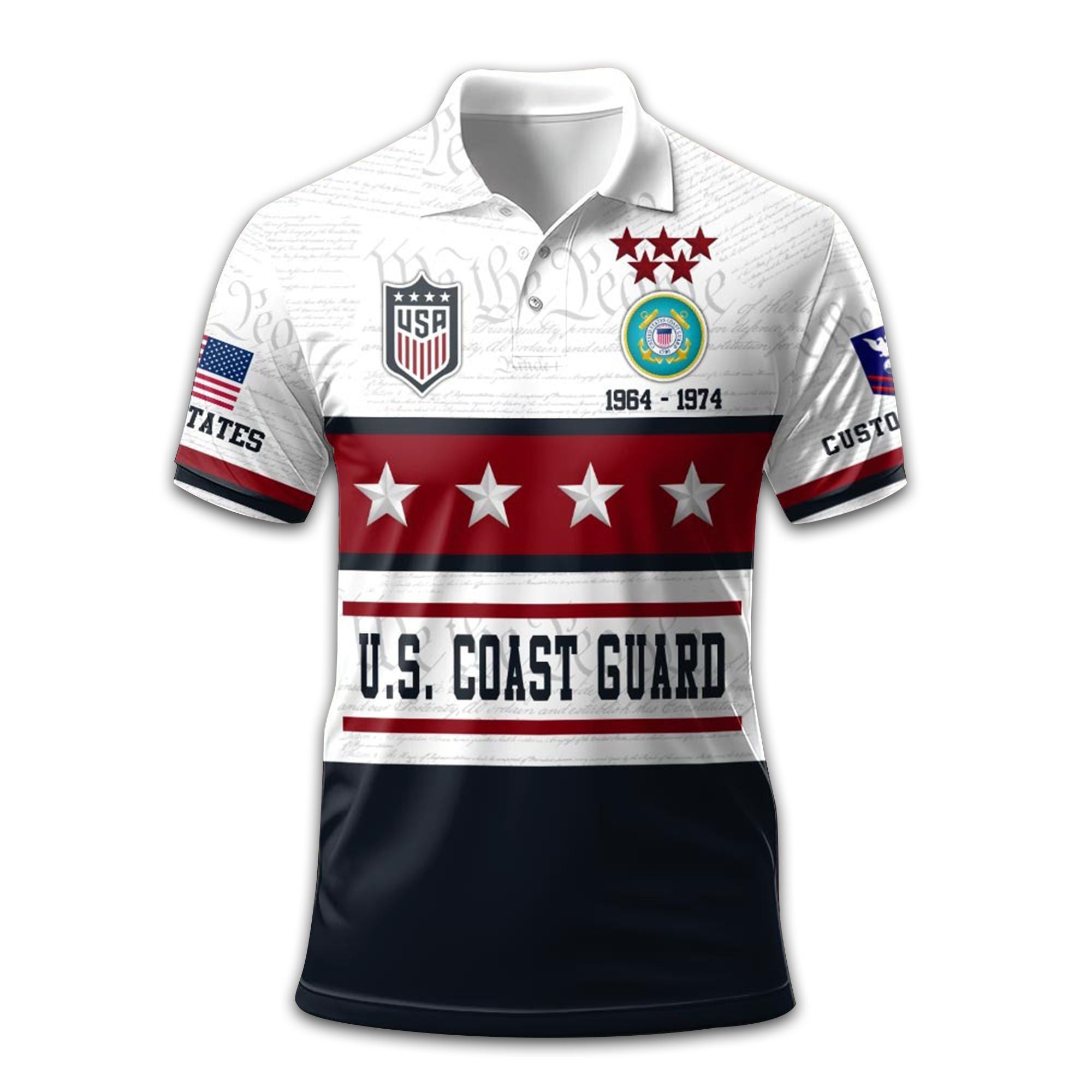 Premium Custom USCG Polo Shirt VPVC213205, Gifts For Coast Guard Veteran, Gifts For Dad, For Husband, Best Gifts On Father's Day, Armed Forces Day, Independence Day, Veterans Day.